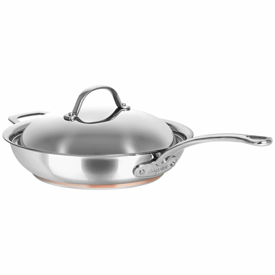 2 Chasseur Le Cuivre 28 x 6.5cm Saut Pan with Lid and Helper Handle, 2 of 2