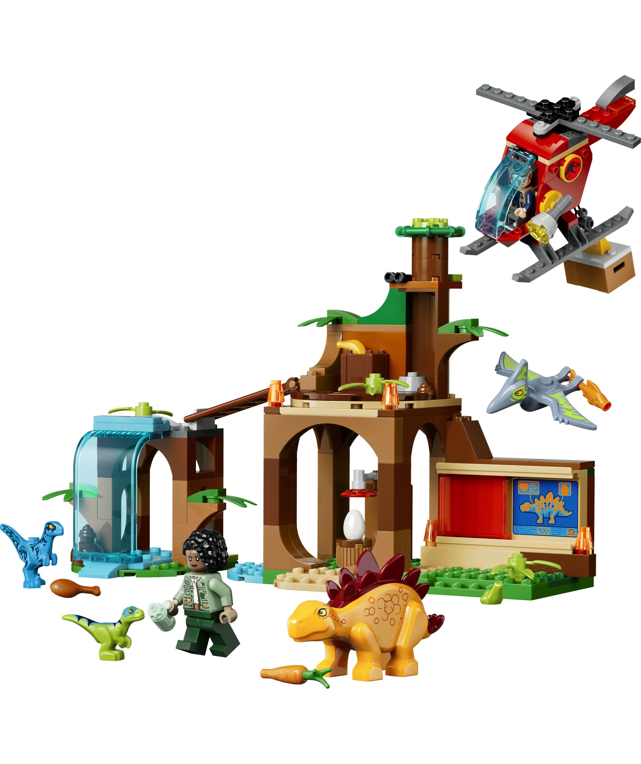 2 LEGO Jurassic World Velociraptor, Stegosaurus & Pteranodon Rescue 77981, 2 of 10