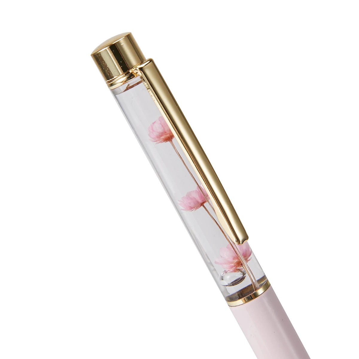 3 Metal Pen Floating Flower - Pink, 3 of 6