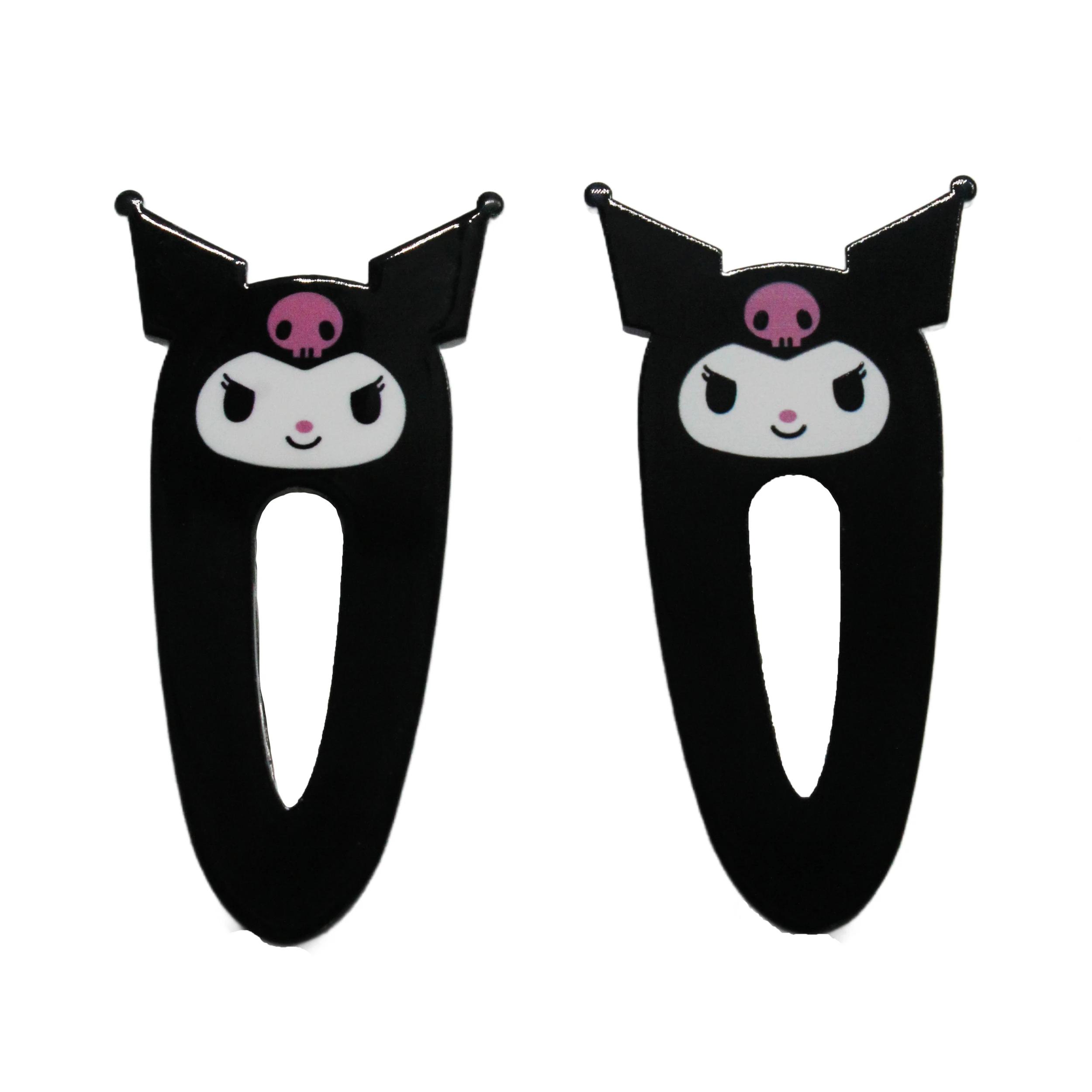 2 Hello Kitty and Friends License 2 Pack Black Snap Hair Clips Kuromi, 2 of 2