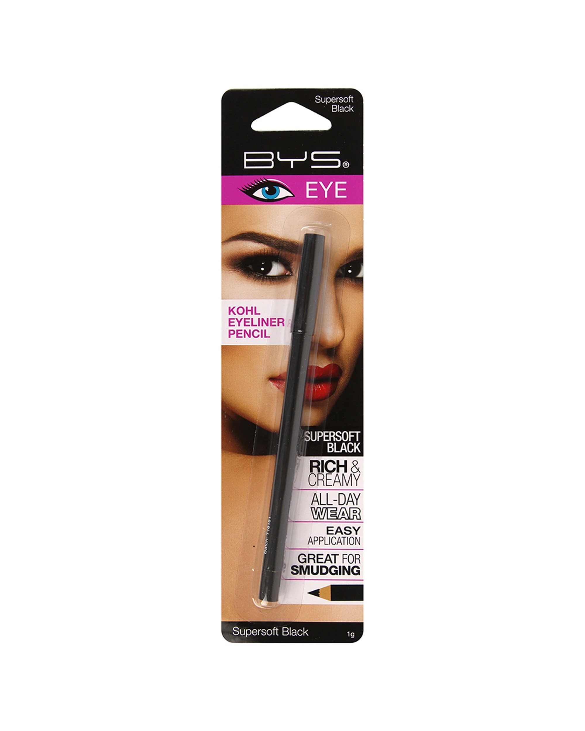 2 BYS Kohl Eyeliner Pencil Softersoft All Day Wear 2PK 1g - Black, 2 of 2
