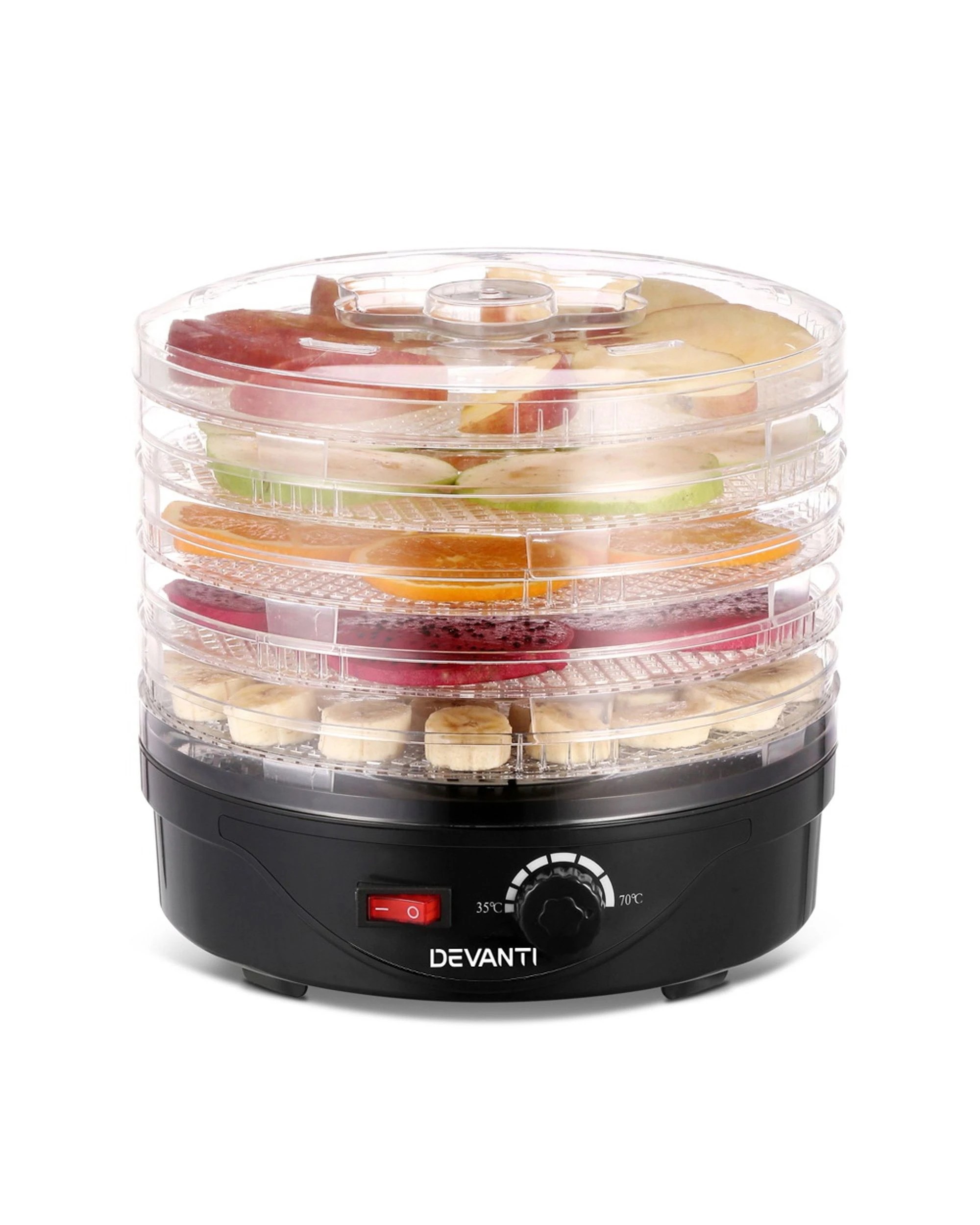 3 Devanti 5 Trays Food Dehydrator - Black, 3 of 7