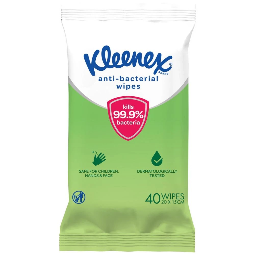 1 Kleenex Anti-bacterial Wipes 40 Wipe Pack, 1 of 3