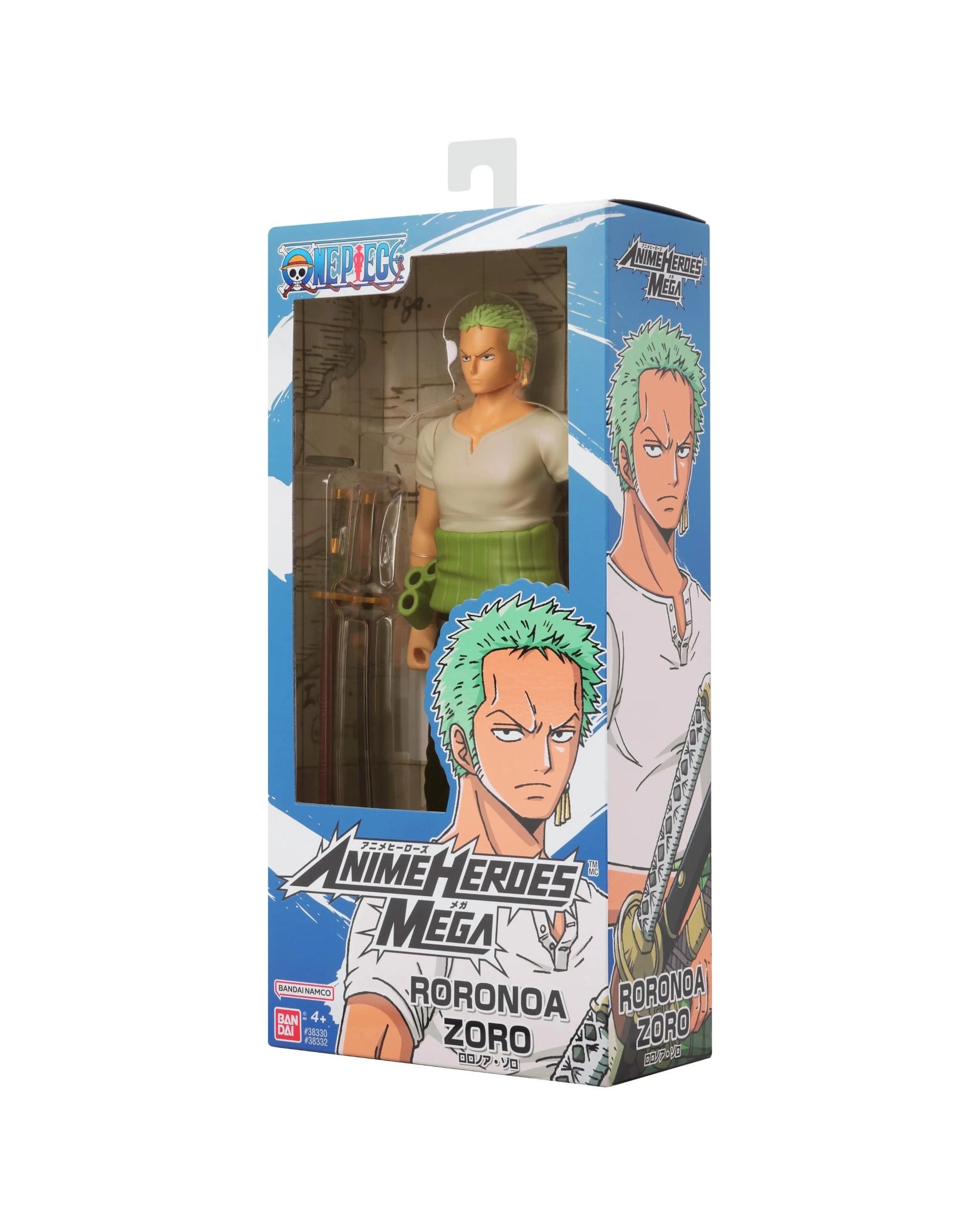 2 Bandai Anime Heroes MEGA One Piece Roronoa Zoro 12 inch Action Figure, 2 of 7