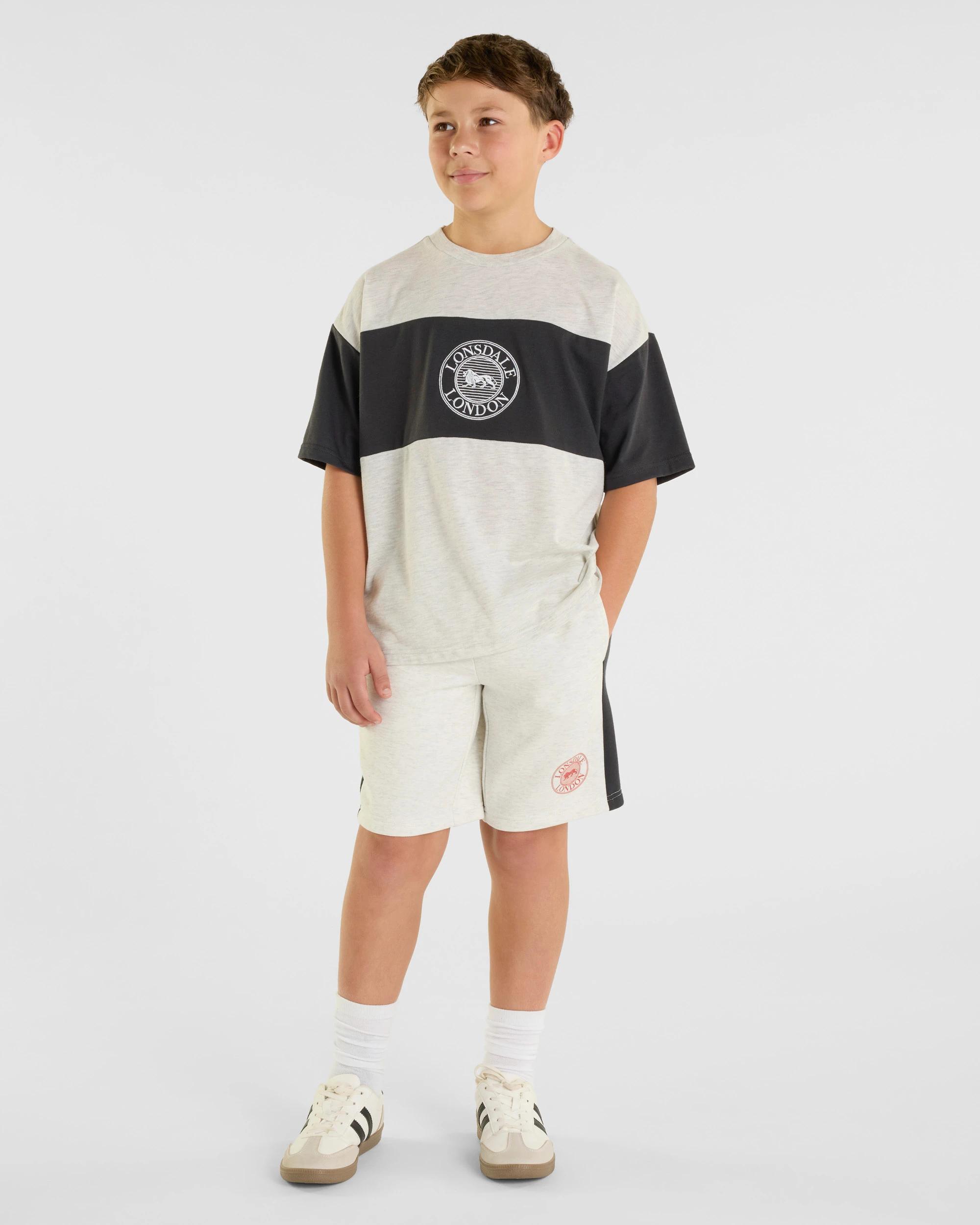 2 Varsity Shorts - Lonsdale London OATMEAL MARLE, 2 of 5