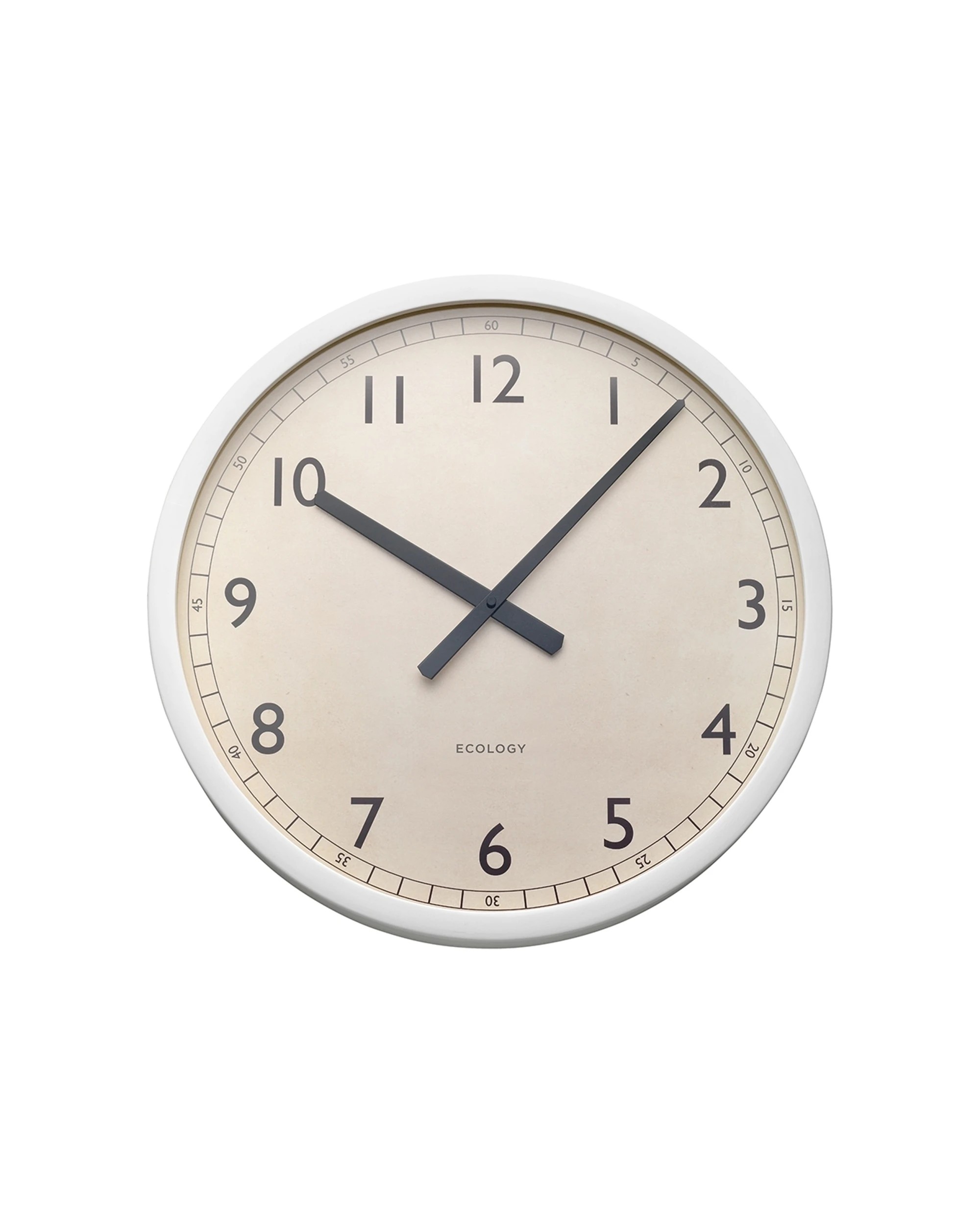 1 Ecology Sandglass Decorative Home Wooden Wall Time Clock 50cm - White, 1 of 2