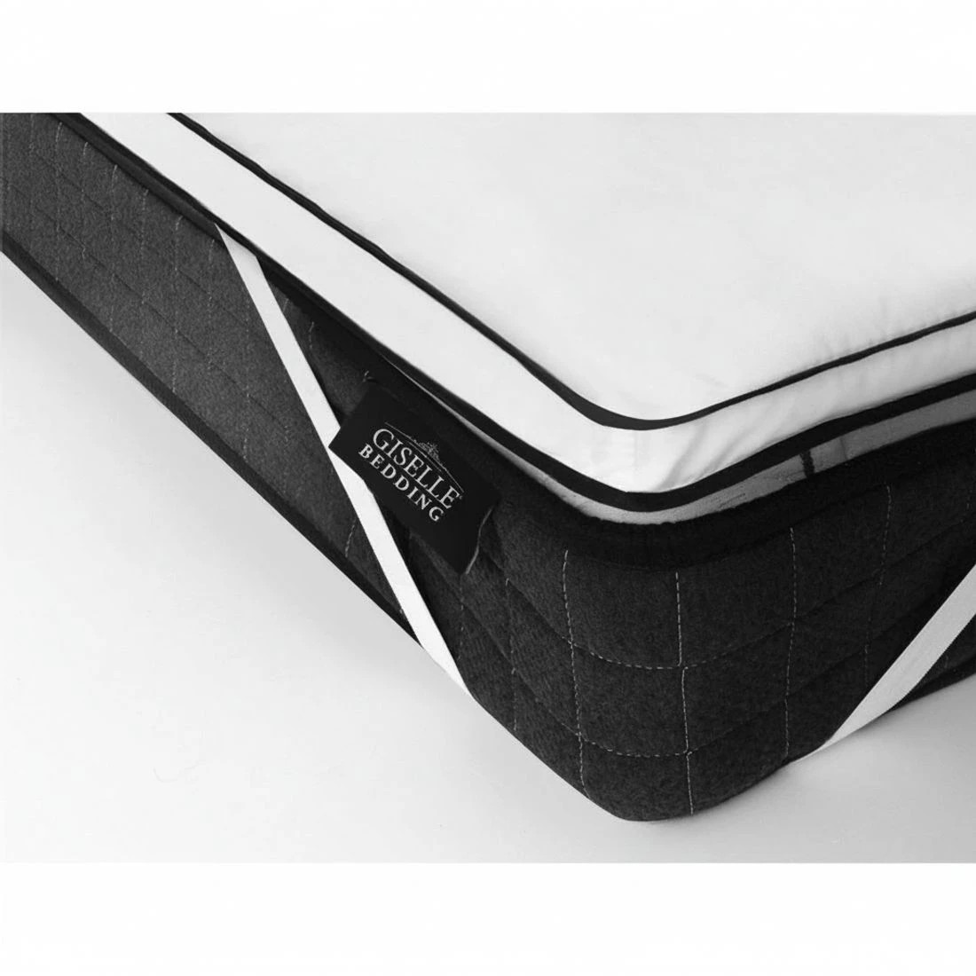 6 Giselle Bedding Pillowtop Mattress Topper 5cm Thick Mattress Pad for Back Pain Relief - Single Bed - White, 6 of 7