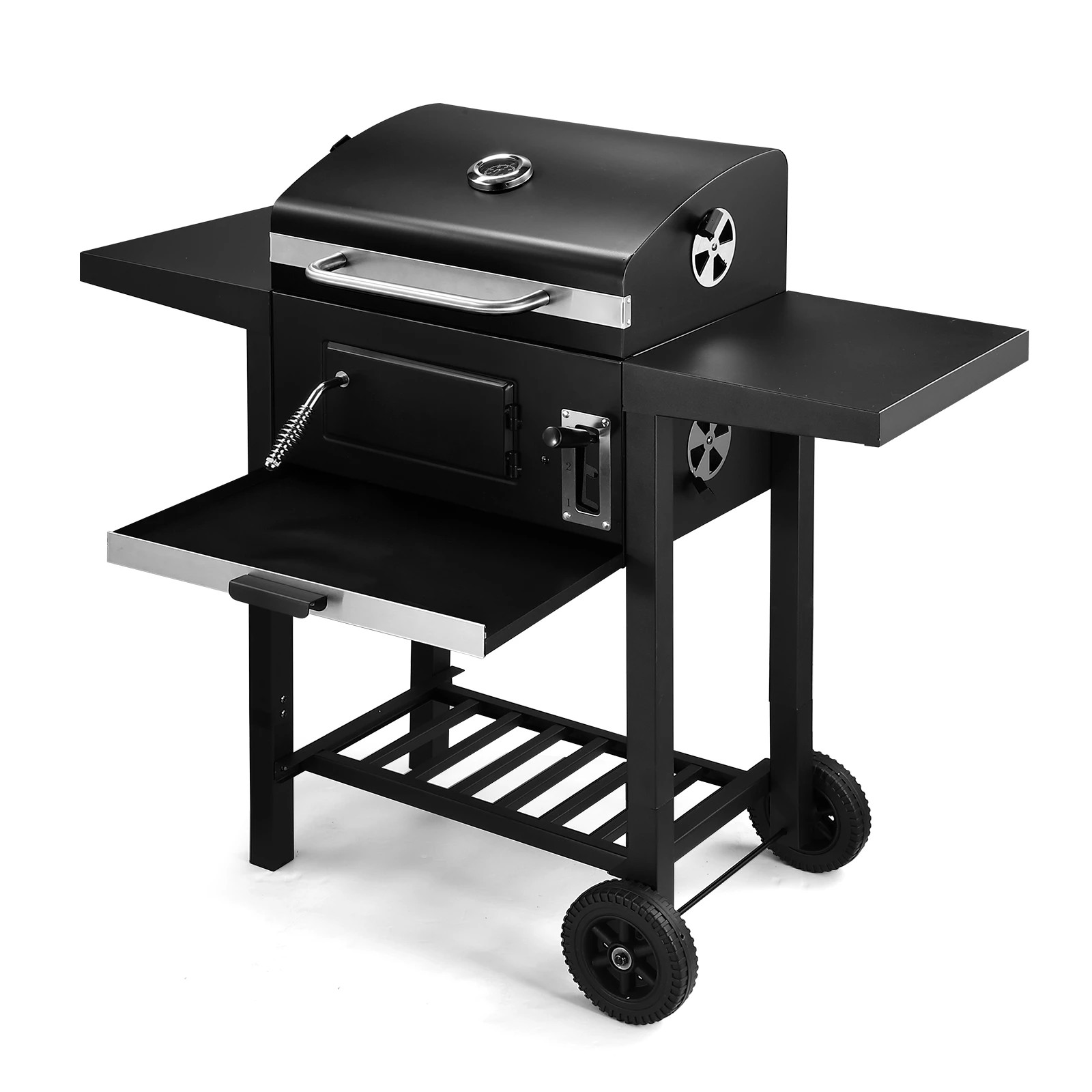 5 Ausway Steel Charcoal BBQ Barbecue Grill Trolley, 5 of 7