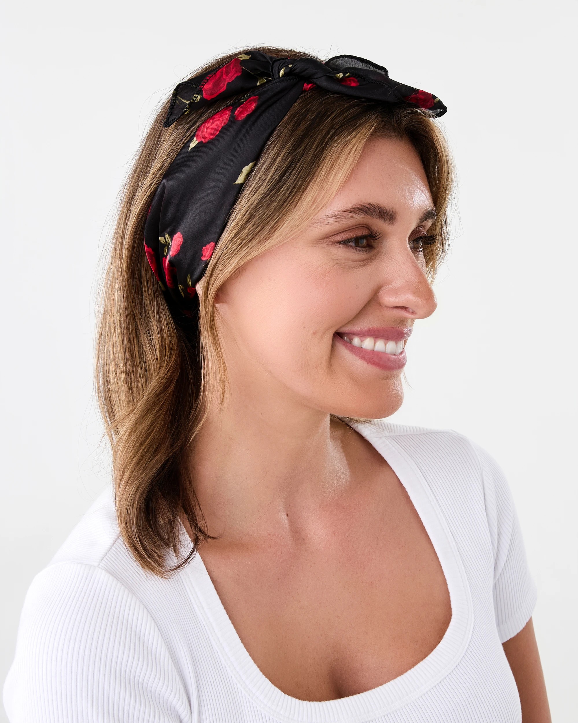 3 Hair Scarf - Rose, 3 of 4