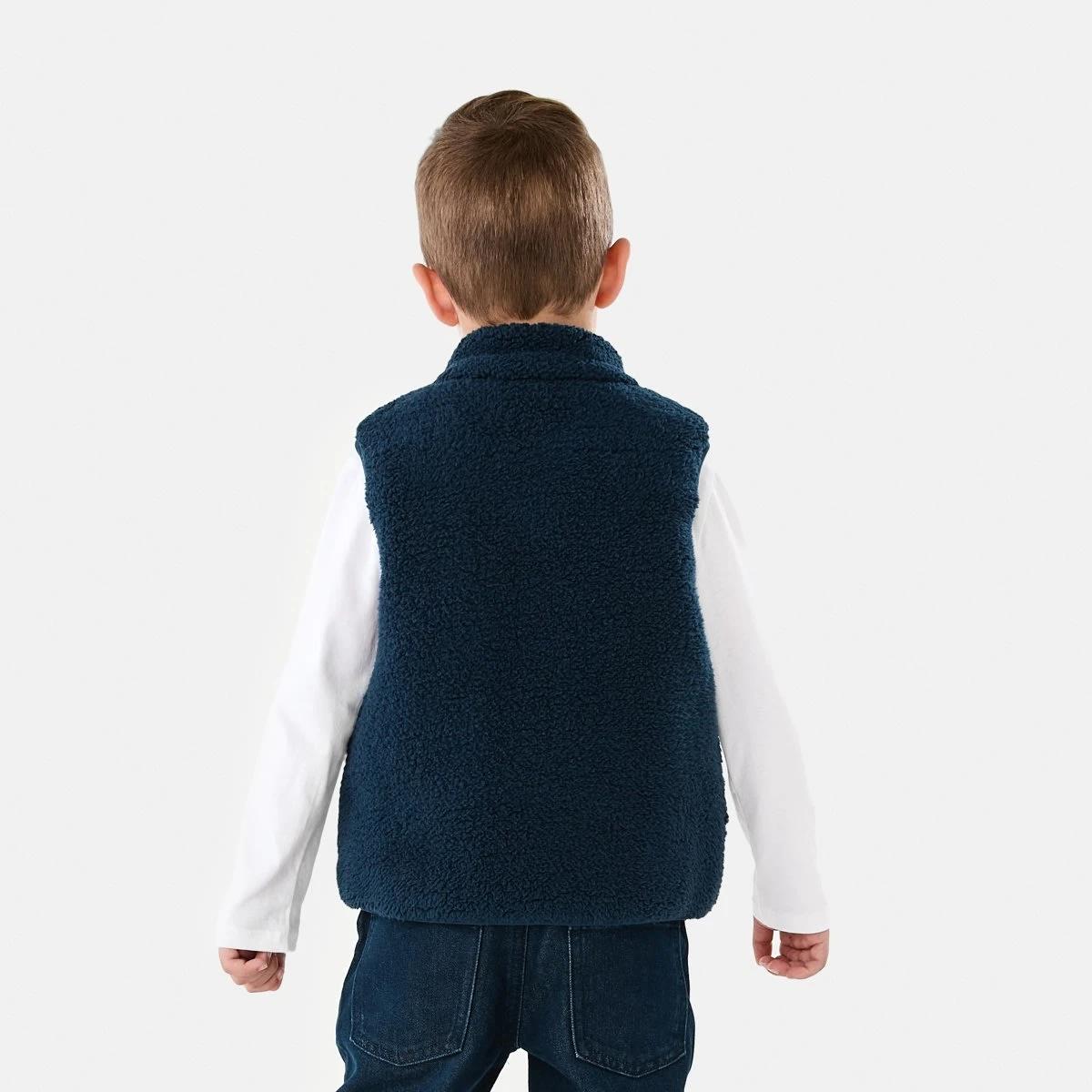 2 Sherpa Vest Dress Navy, 2 of 10