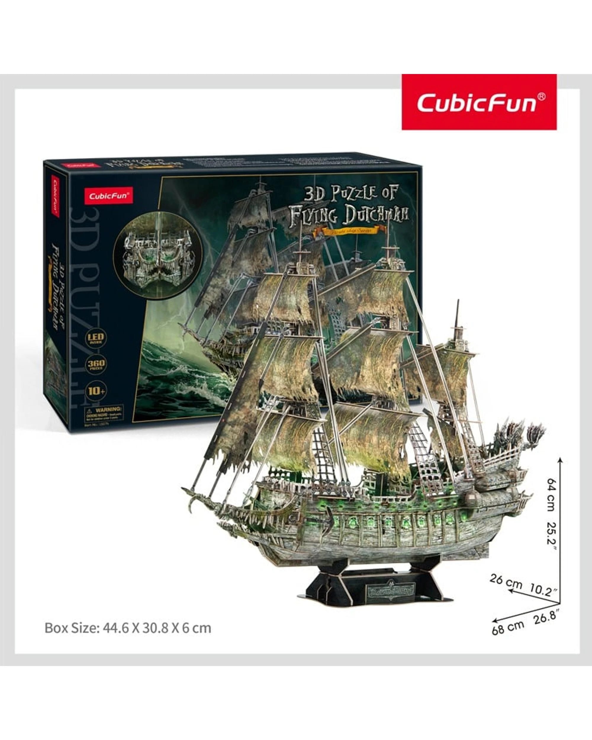 4 CubicFun Flying Dutchman 360 Piece 3D Jigsaw Puzzle, 4 of 4
