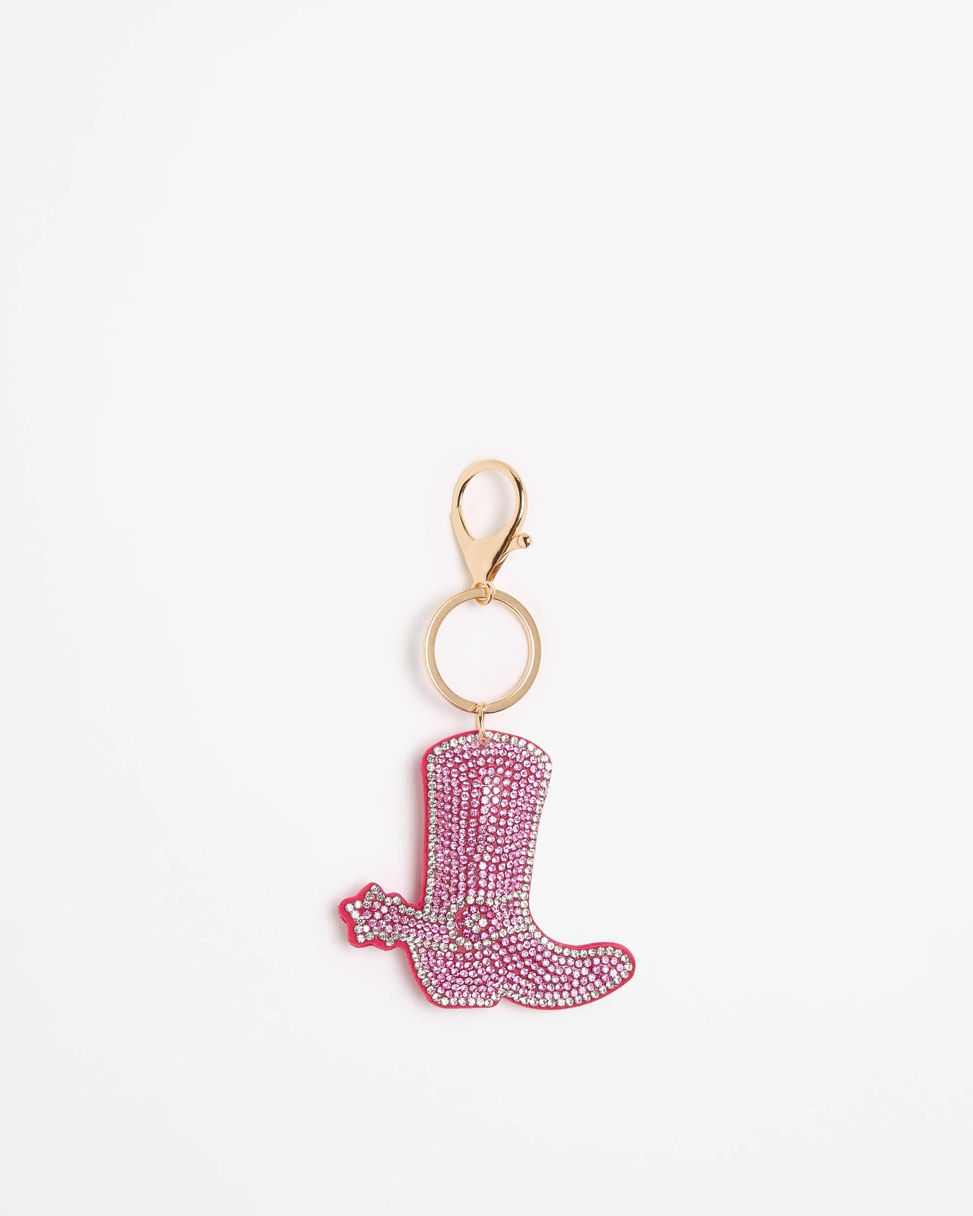 1 Target Kids Sparkle Cowboy Boot Bag Charm PINK, 1 of 1