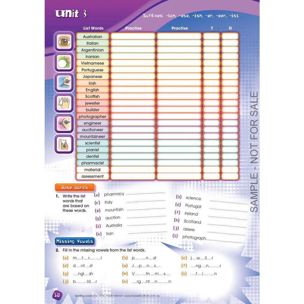 4 Spelling Workbook/Interactive Book G, 4 of 5