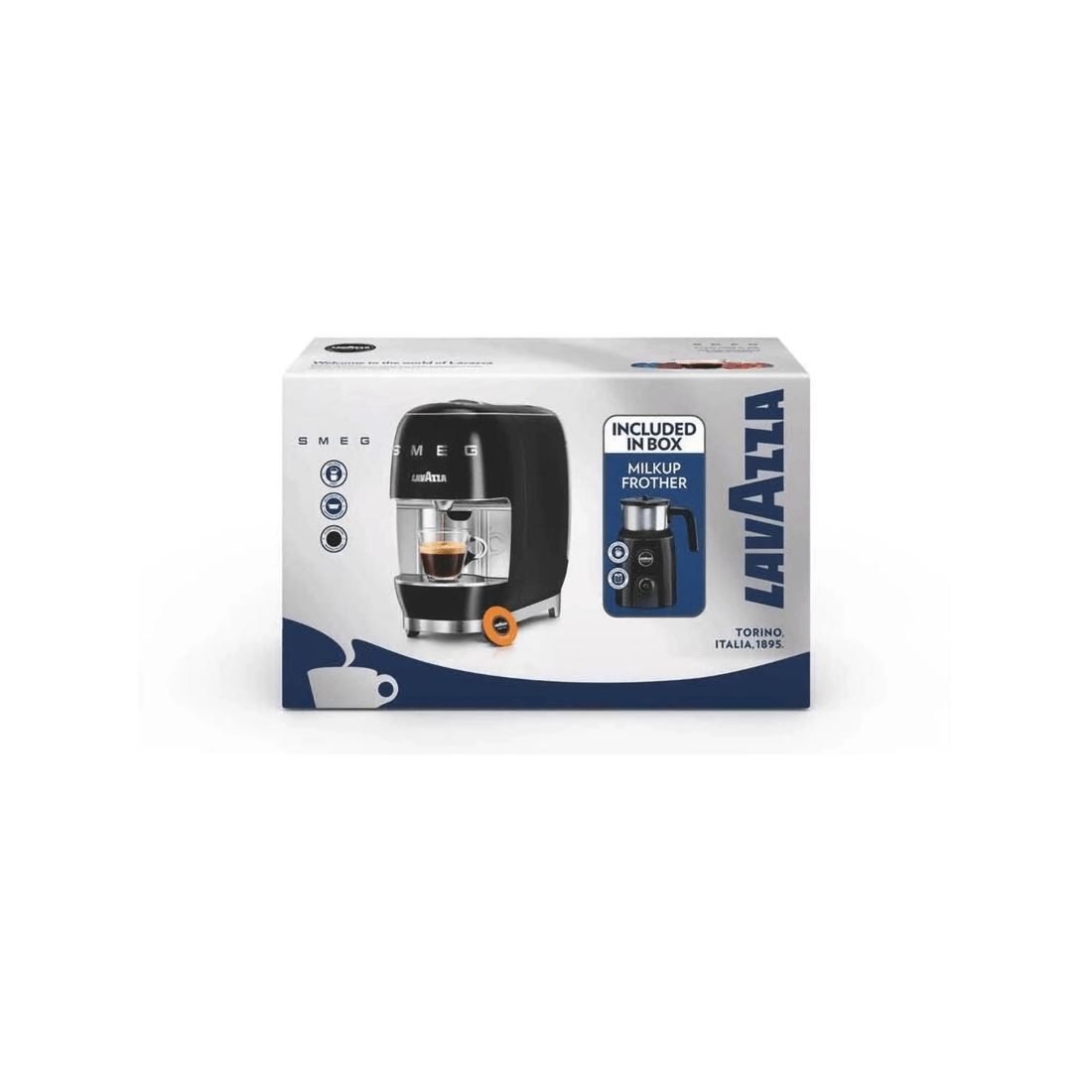 2 Lavazza A Modo Mio Smeg Capsule Coffee Machine - Black, 2 of 3