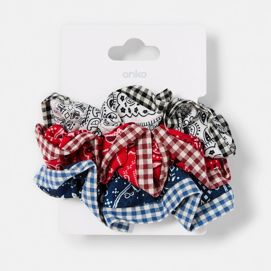 4 3 Pack Bandana Print Hair Scrunchies, 4 of 4