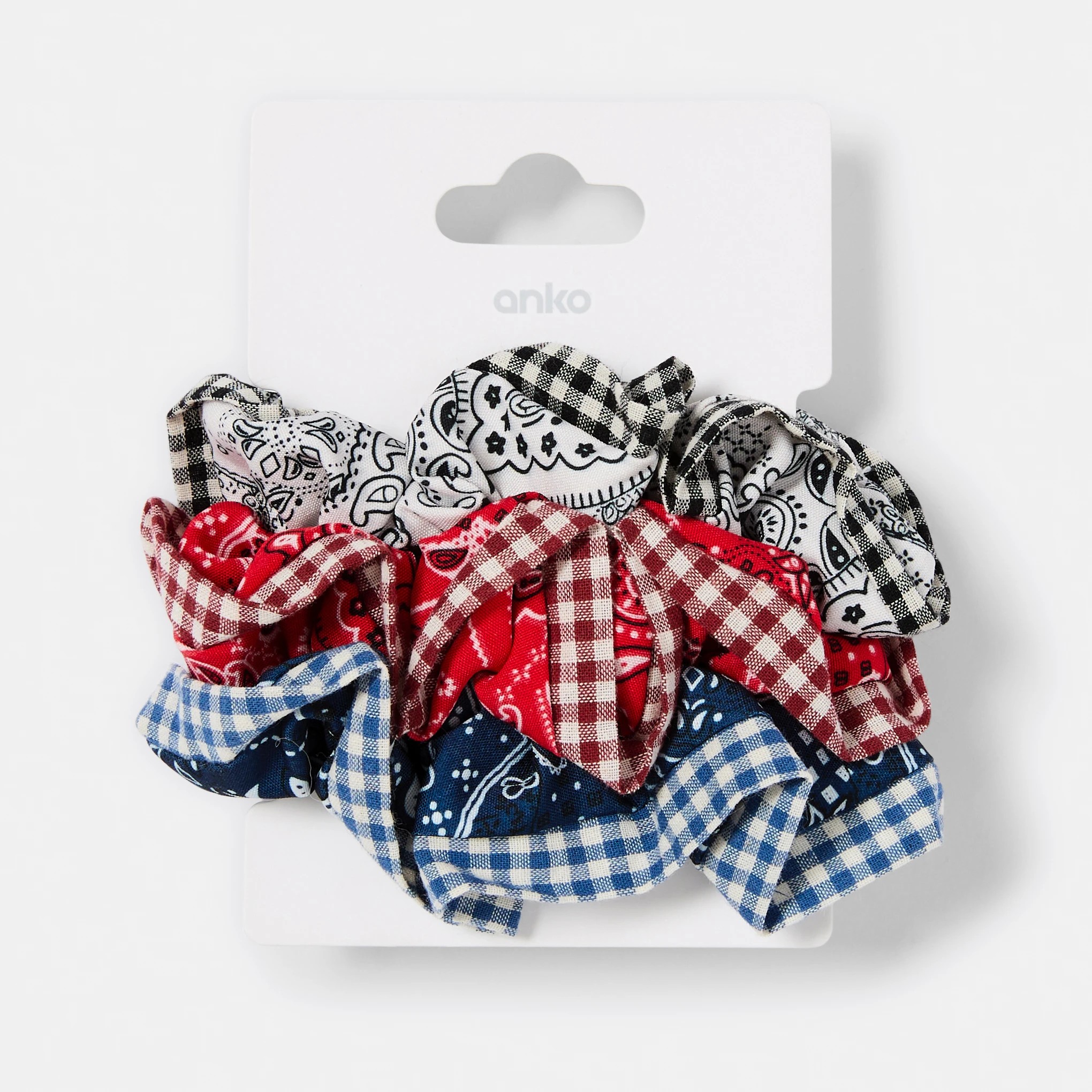 4 3 Pack Bandana Print Hair Scrunchies, 4 of 4
