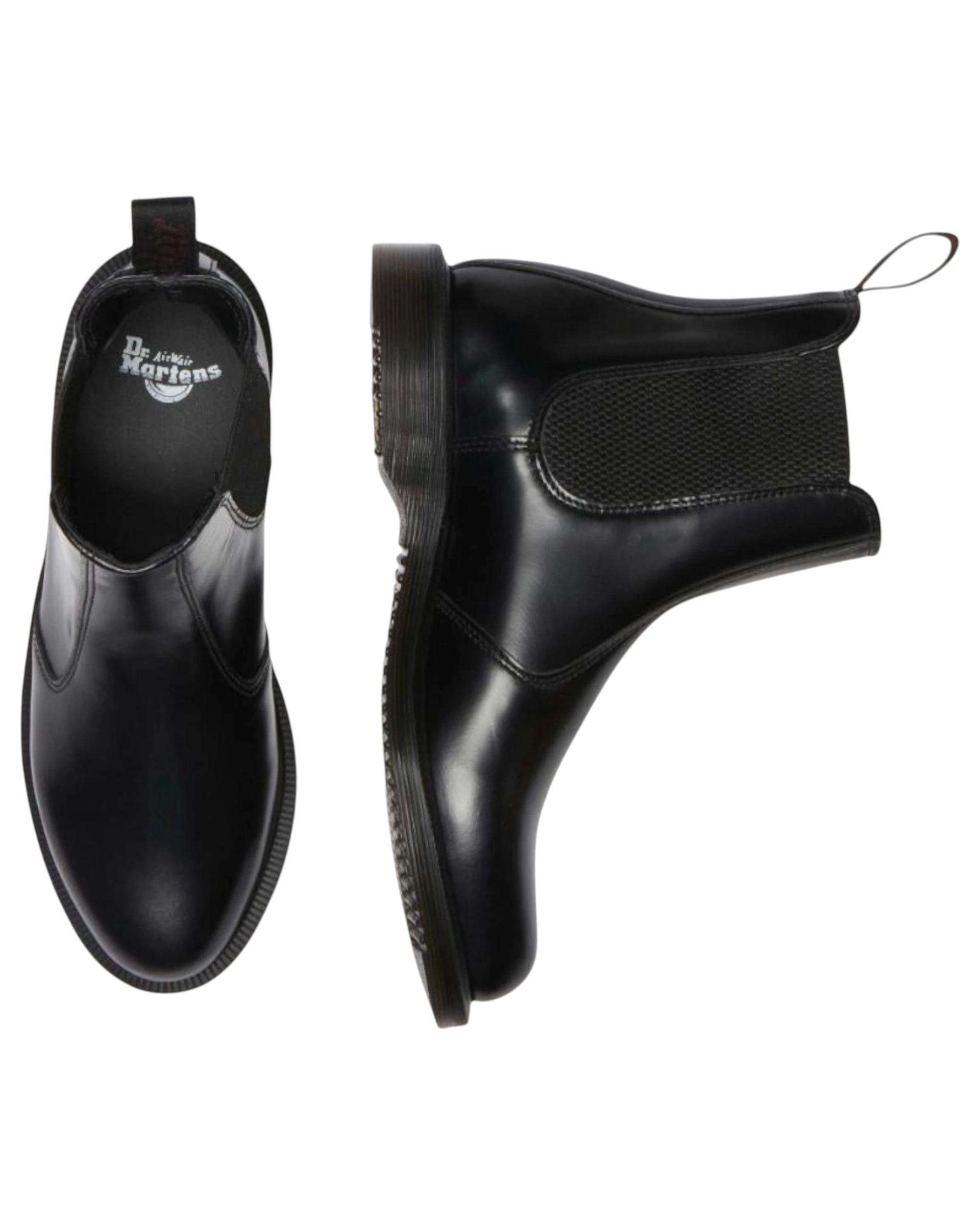 8 Dr. Martens Womens Flora Smooth Chelsea Boots BLACK POLISHED SMOOTH, 8 of 9
