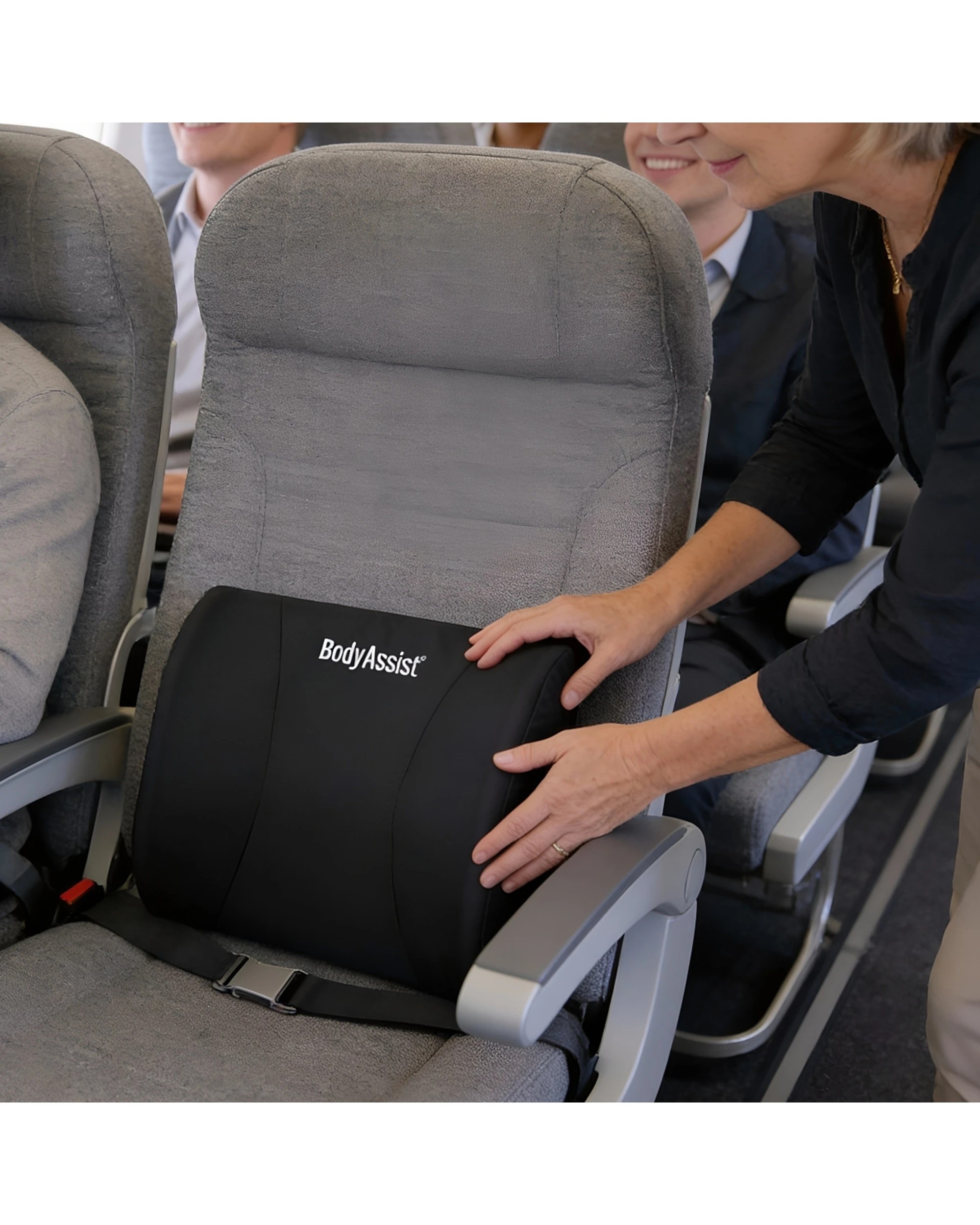 8 Bodyassist Deluxe Back Rest Cushion Ergonomic With Large Hot Cold Gel Pack - Black, 8 of 8