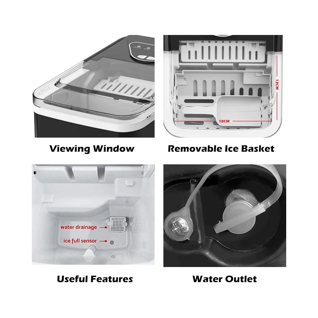 3 Advwin 12kg Ice Maker Portable Ice Maker Machine With Self-cleaning Function, 3 of 8