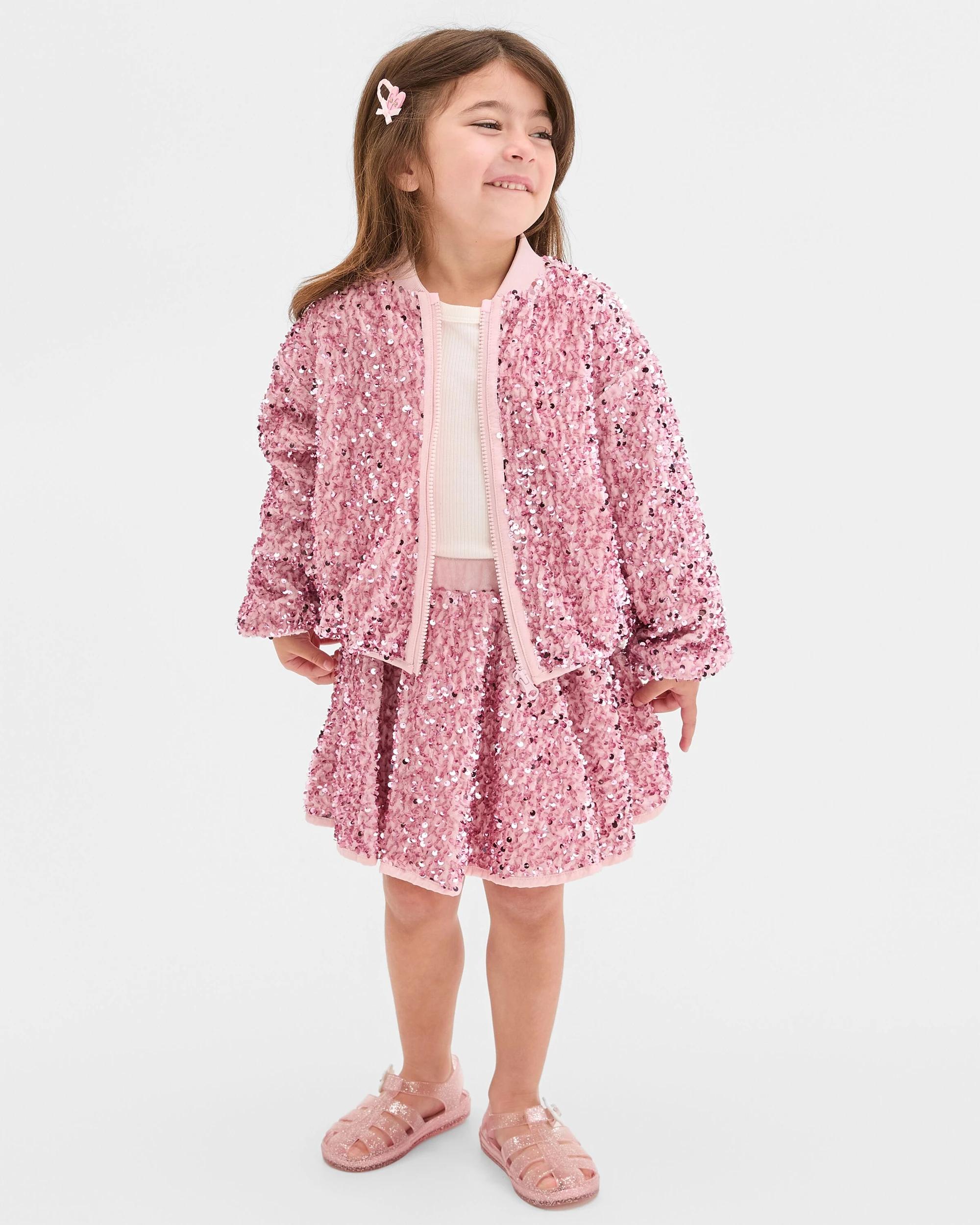 4 Target Kids Sequin Tulle Occasion Skirt PINK, 4 of 7
