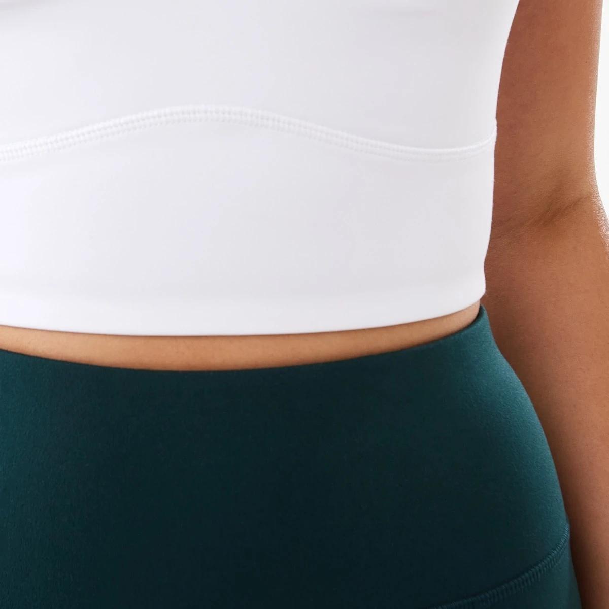 9 Active Womens Moulded Crop Top WHITE, 9 of 10