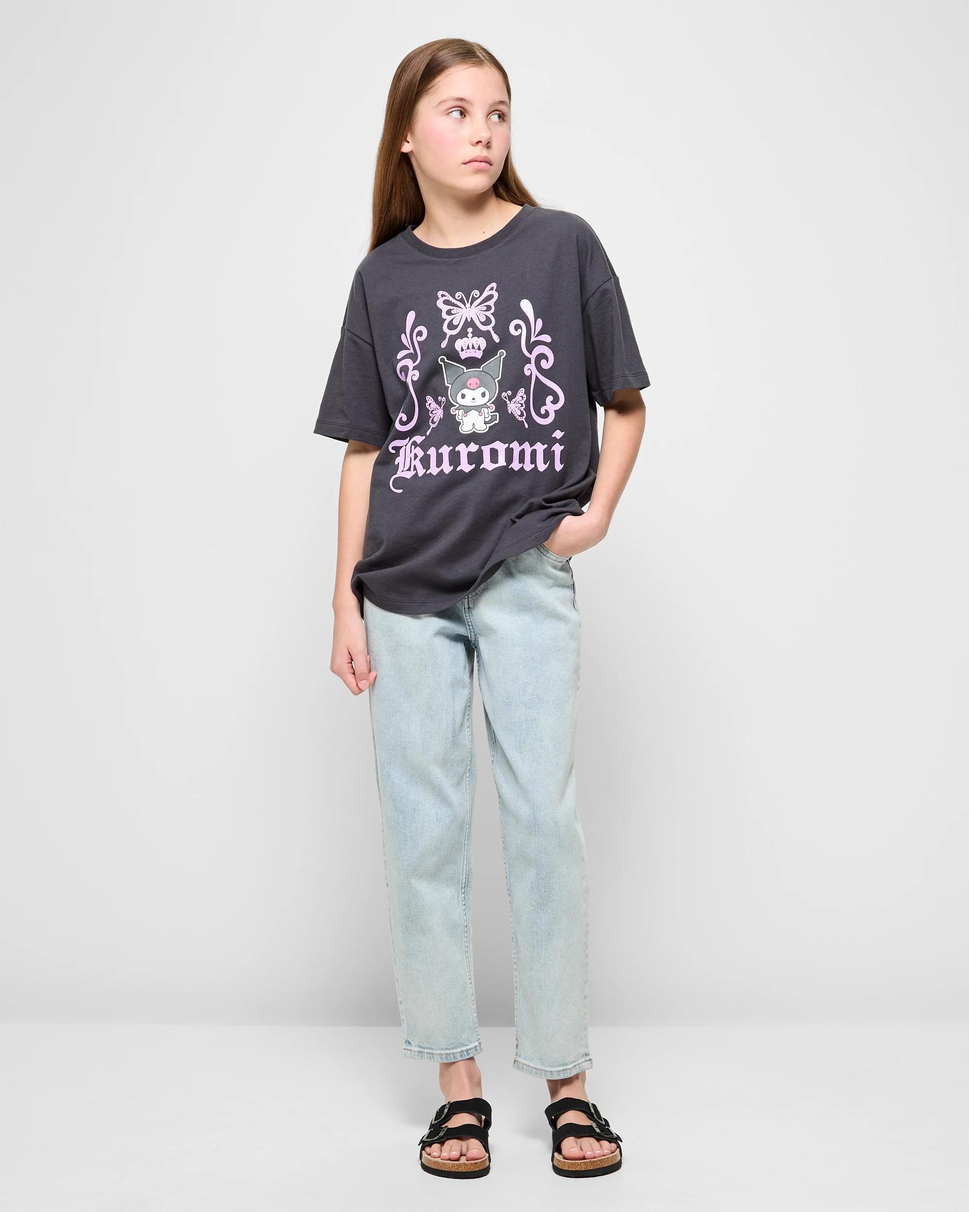 2 Hello Kitty Kuromi Diamonte T-shirt CHARCOAL, 2 of 5