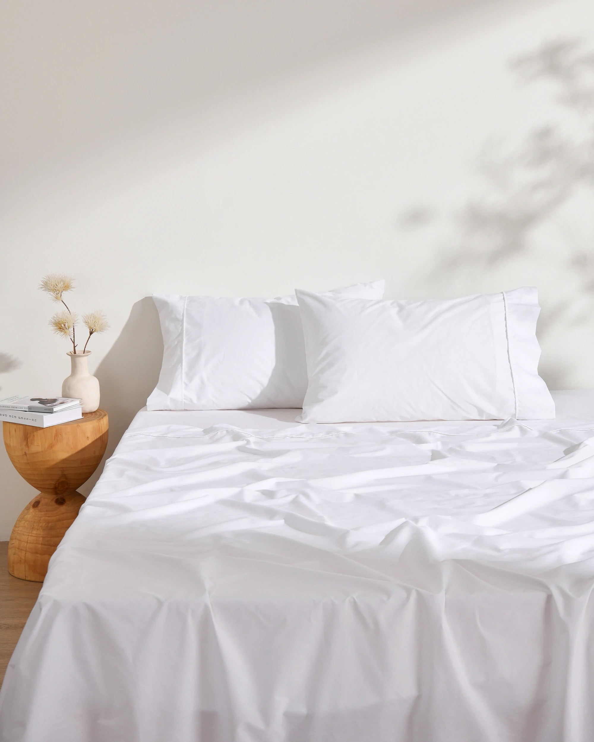 2 Dreamaker 250TC Cotton & Recycled Polyester Blend Sheet Set - Single Bed - White, 2 of 7