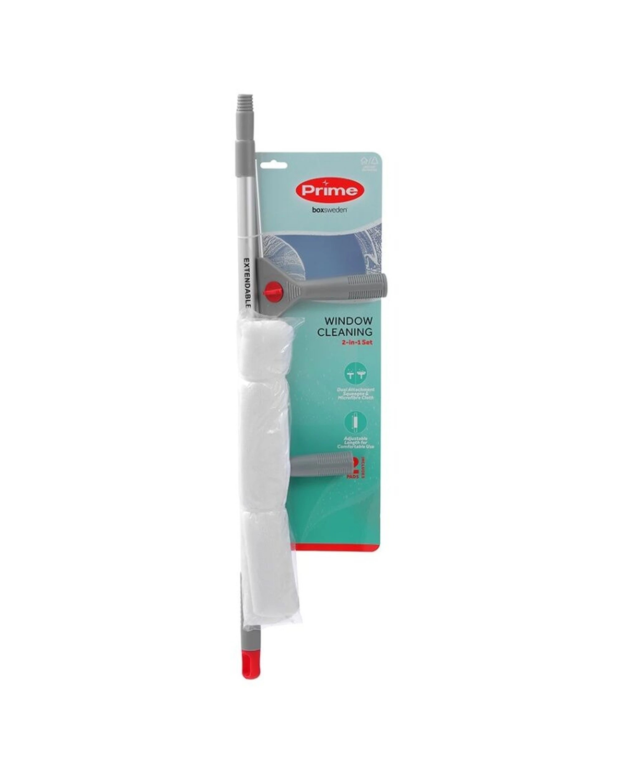 1 Boxsweden Prime Window Cleaning Set Dual Head With Extendable Handle - Multi, 1 of 7