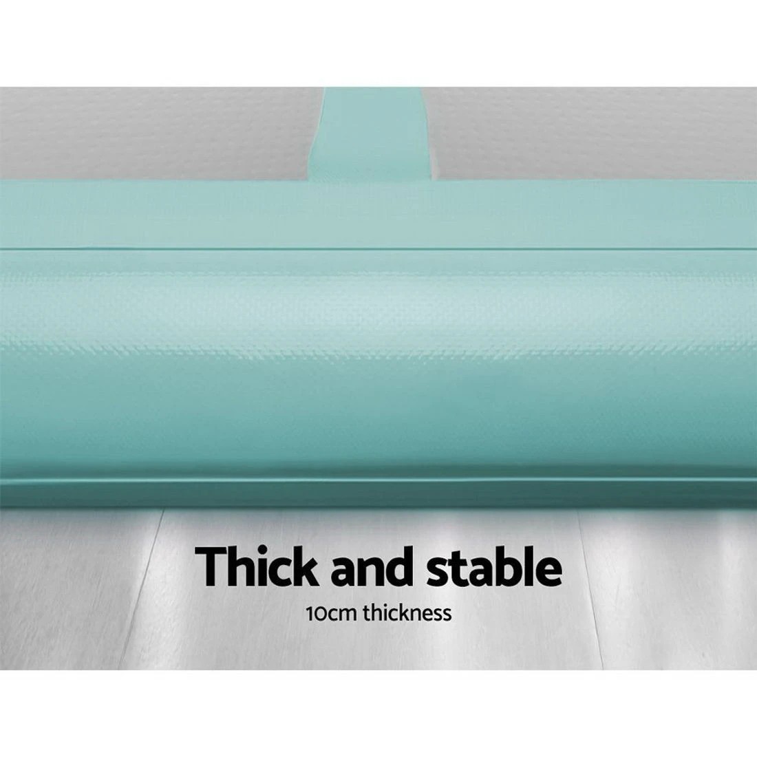 6 Everfit 4X1M Inflatable Air Track Mat Tumbling Gymnastics Jiu Jitsu Karate Muay - Green, 6 of 8