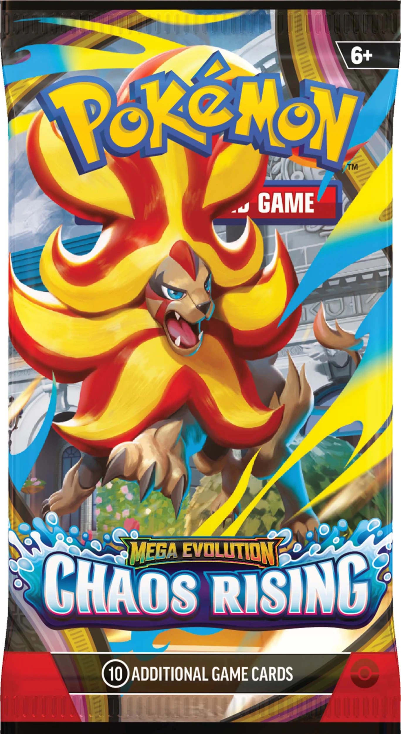 5 Pokemon Trading Card Game: Mega Evolution Chaos Rising Booster - Assorted, 5 of 8