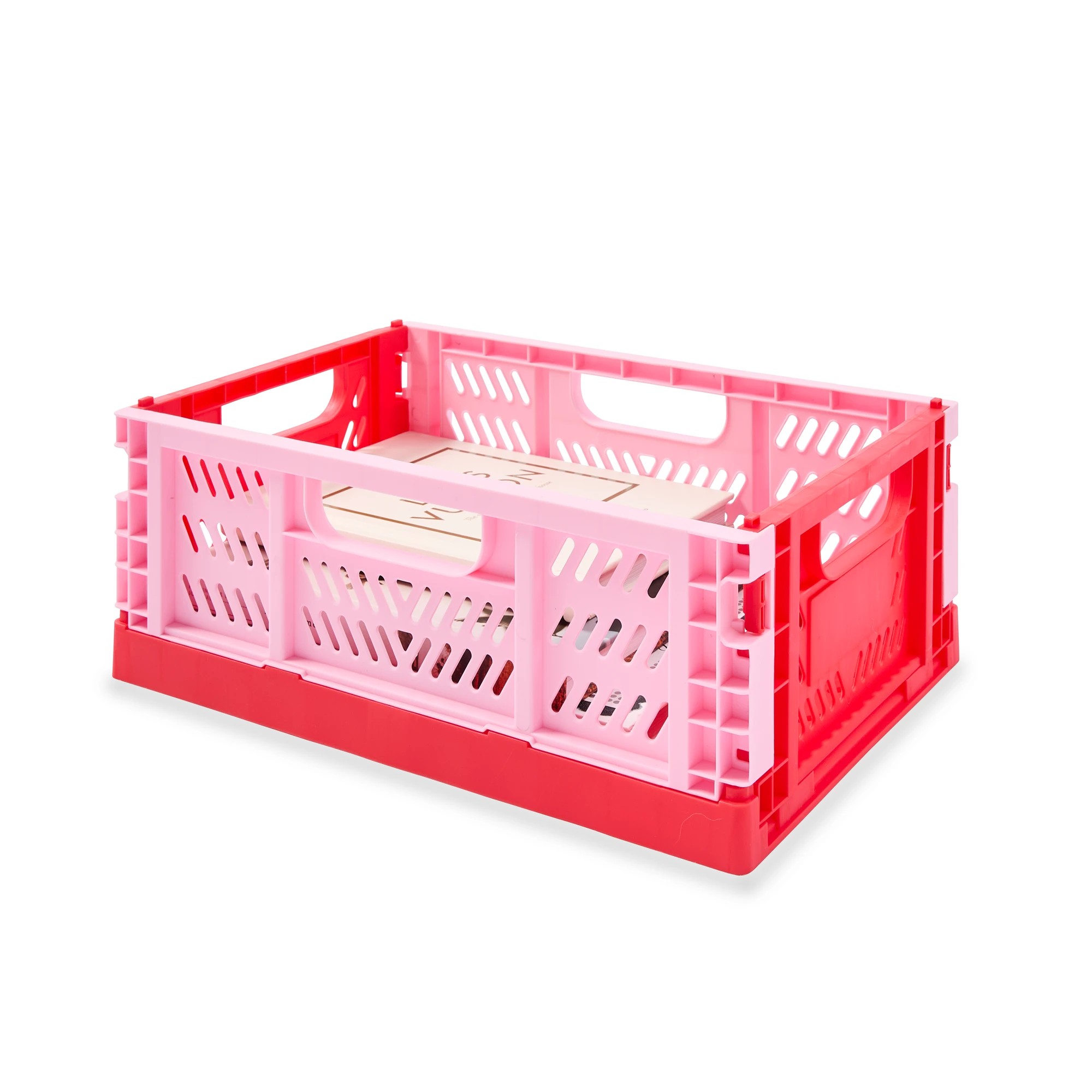 1 5L Collapsible Crate - Small, Red, 1 of 10