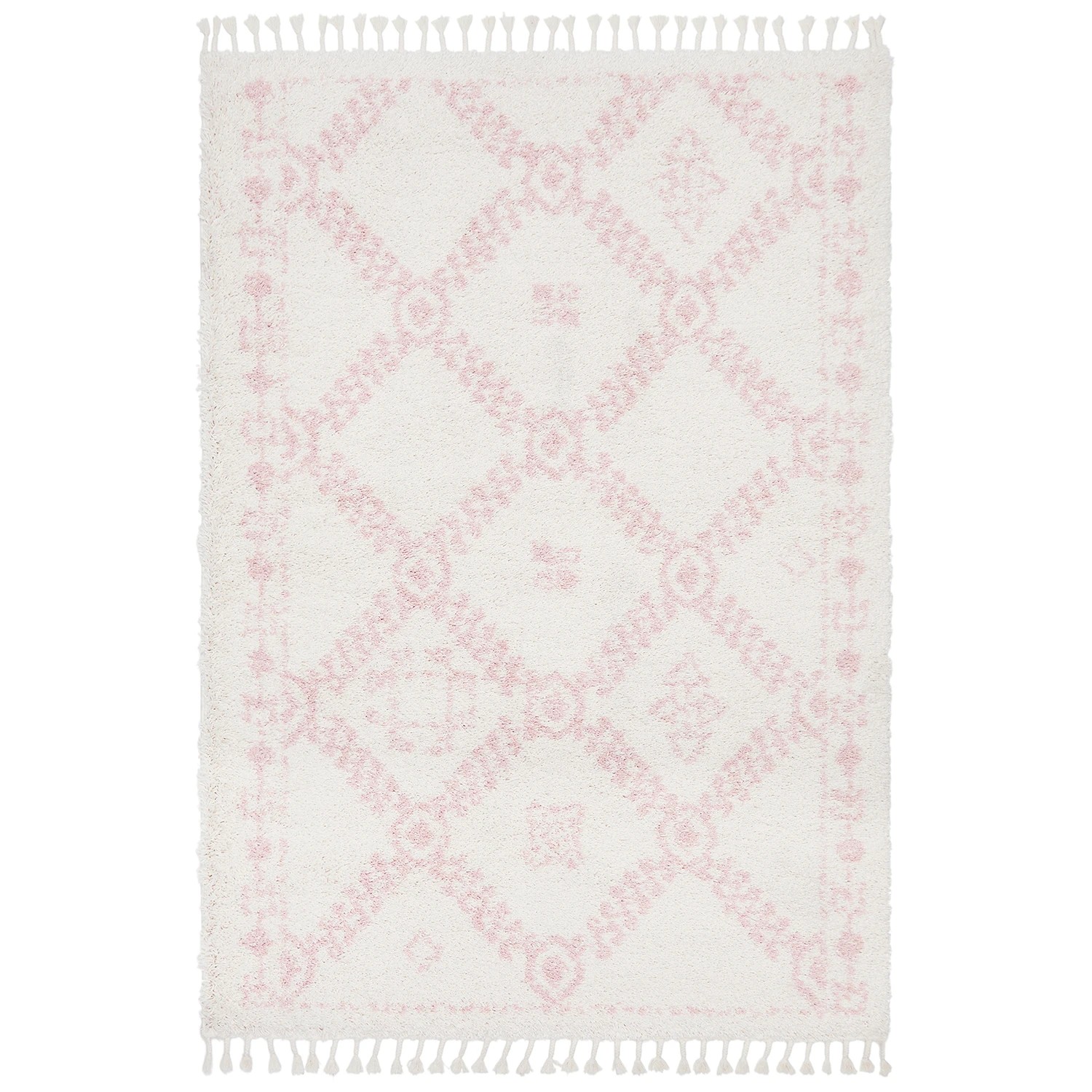 1 Common Ground Rugs Amber 33 290x200cm - Large Pet Friendly Floor Rug - Pink, 1 of 7
