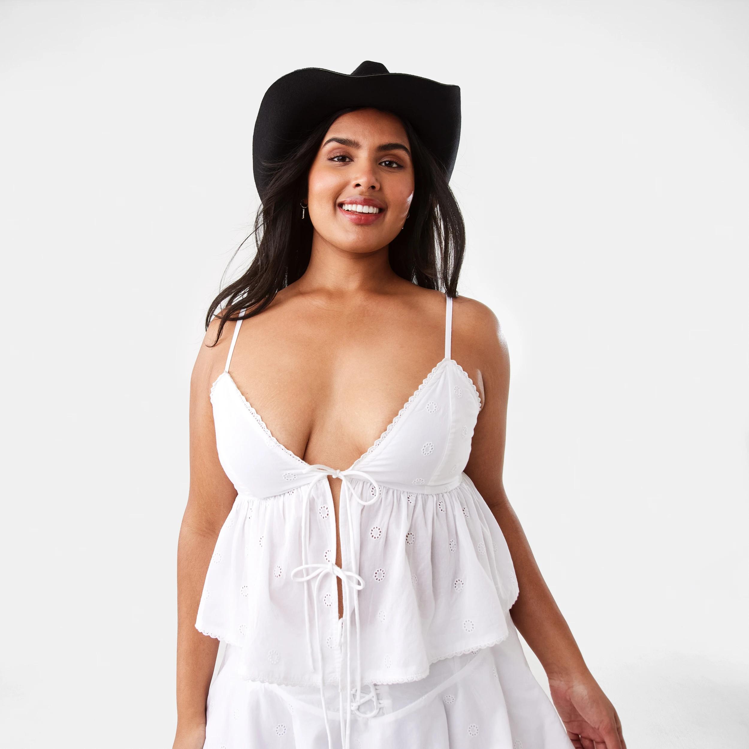 3 Sleeveless Boho Ruffle Top White, 3 of 10