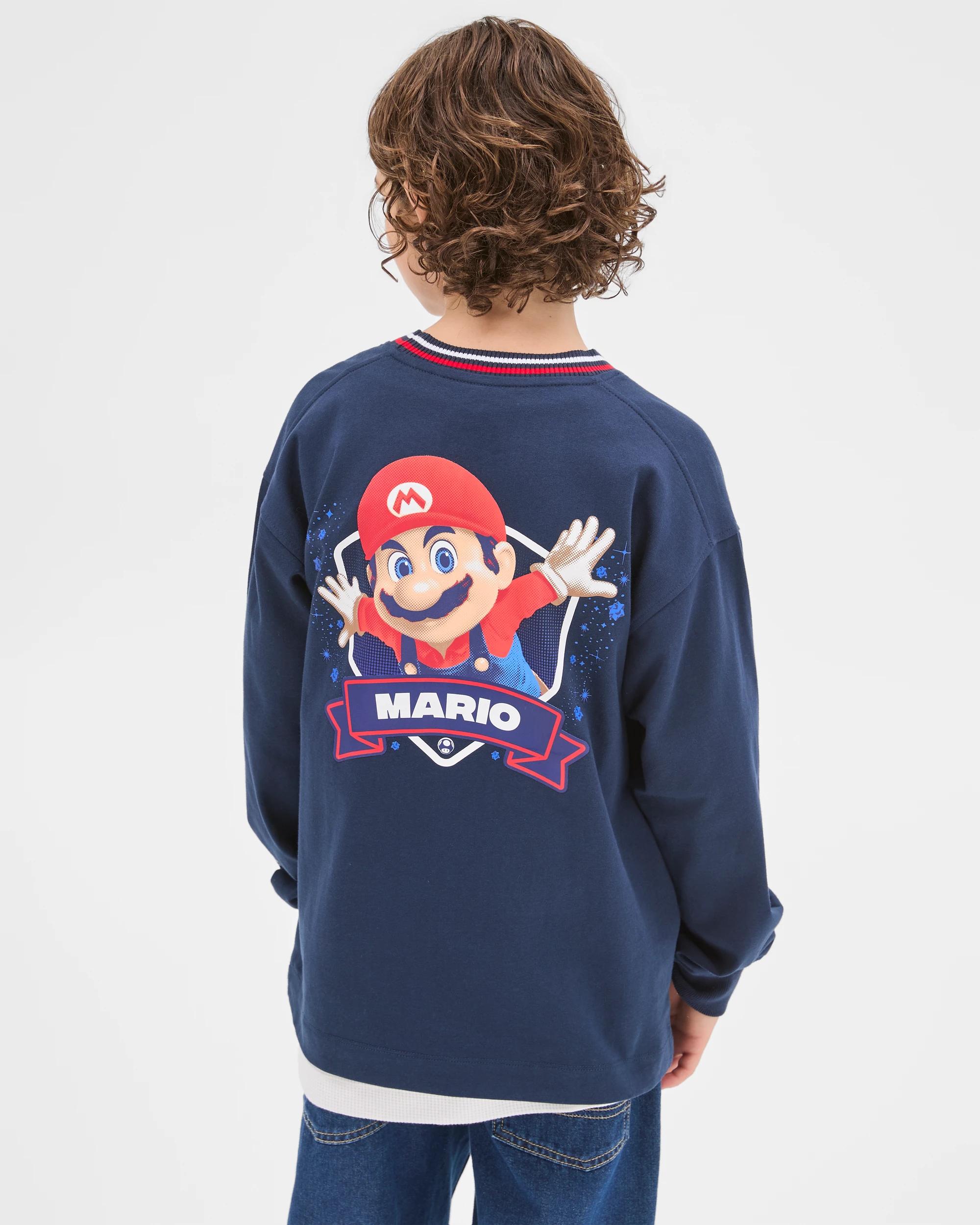 4 Super Mario Australian Cotton Long Sleeve T-Shirt BLACK, 4 of 9