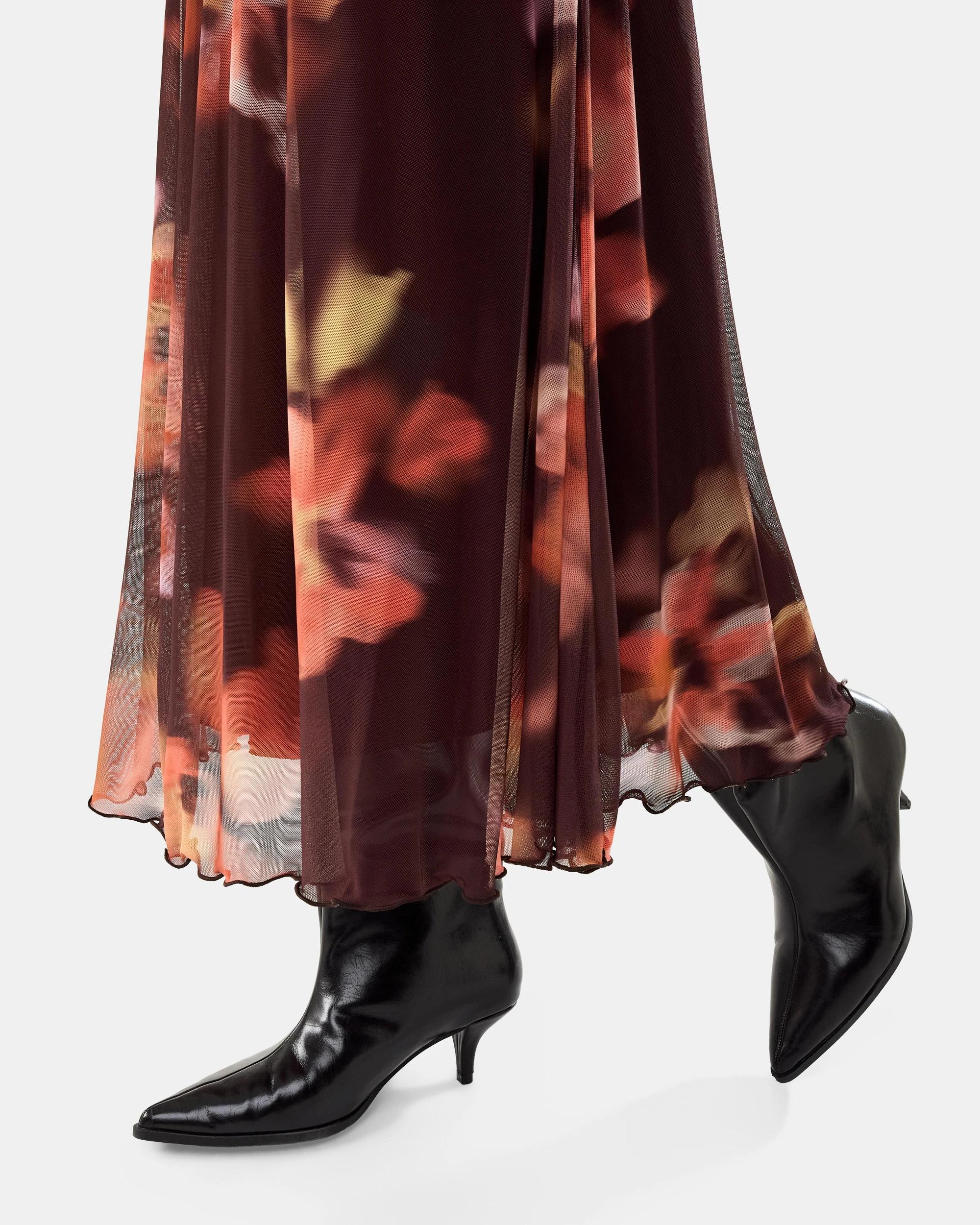 6 Mesh Maxi Skirt Hazy Flora, 6 of 7