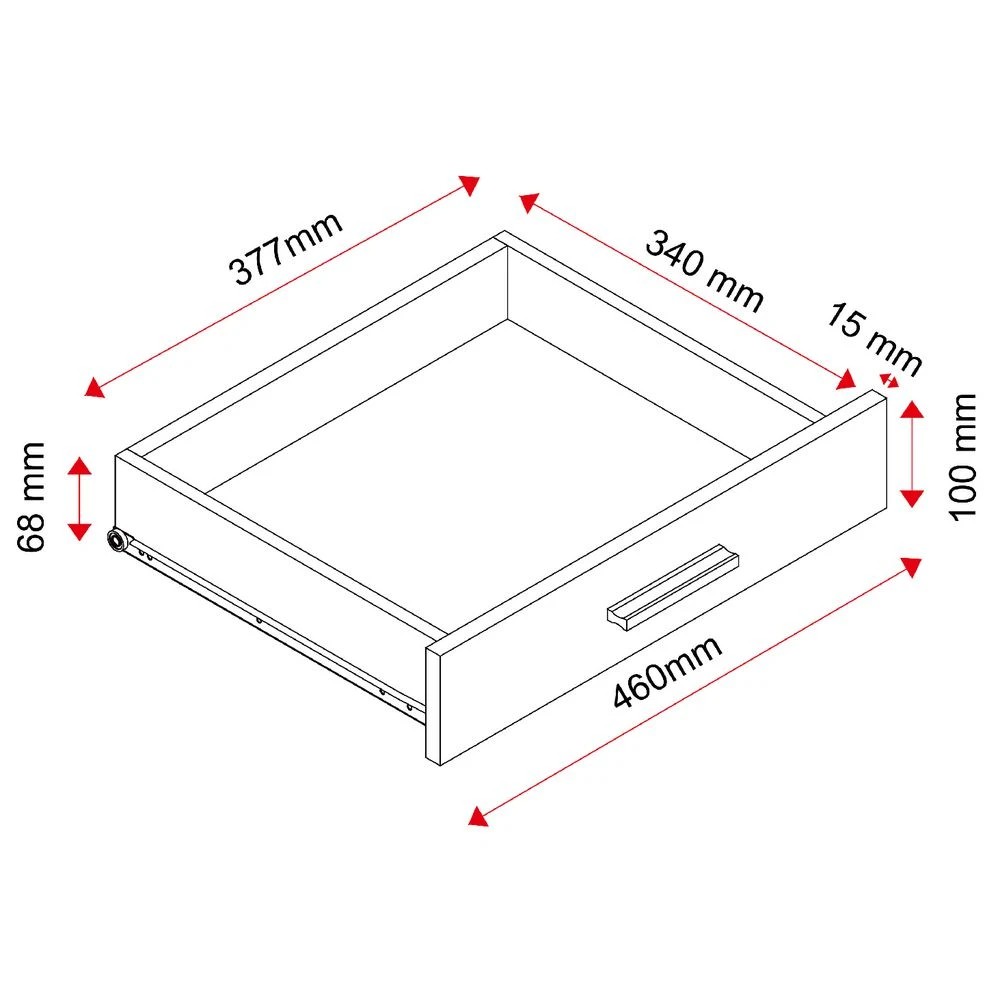 10 Contour 3 Drawer Semi Assembled Pedestal Cabinets Pedestals, 10 of 10