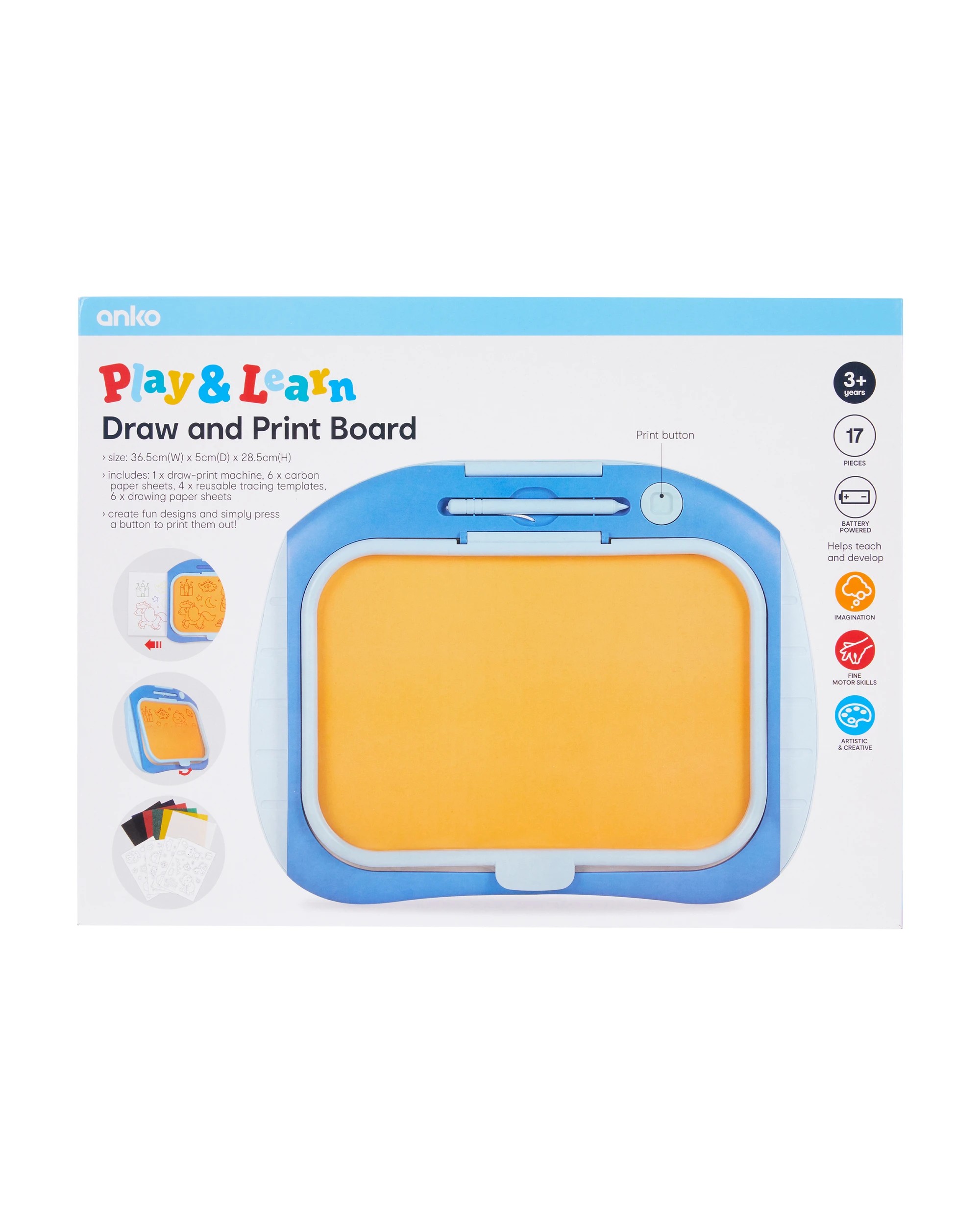 6 17 Piece Draw and Print Board, 6 of 6