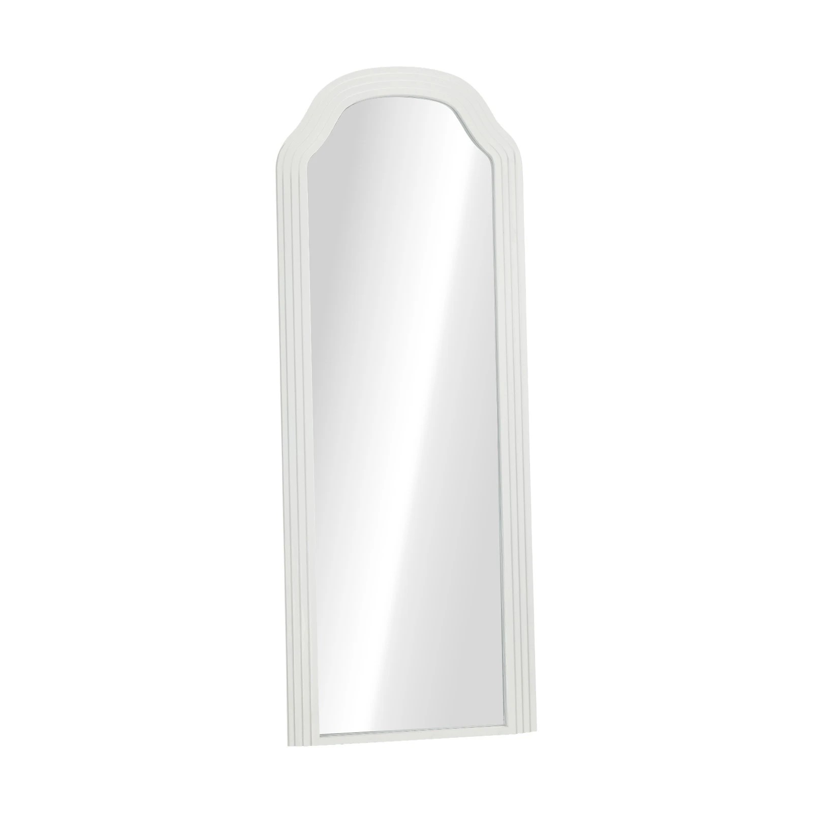 1 Oikiture Full Length Mirror Floor Makeup Mirrors 165x60cm Wood Bedroom - White, 1 of 10