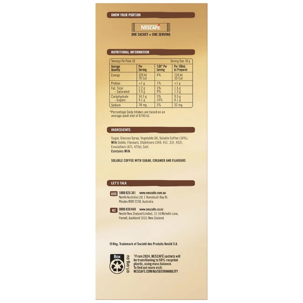 3 Nescafe Hazelnut Sachets 26 Pack, 3 of 10