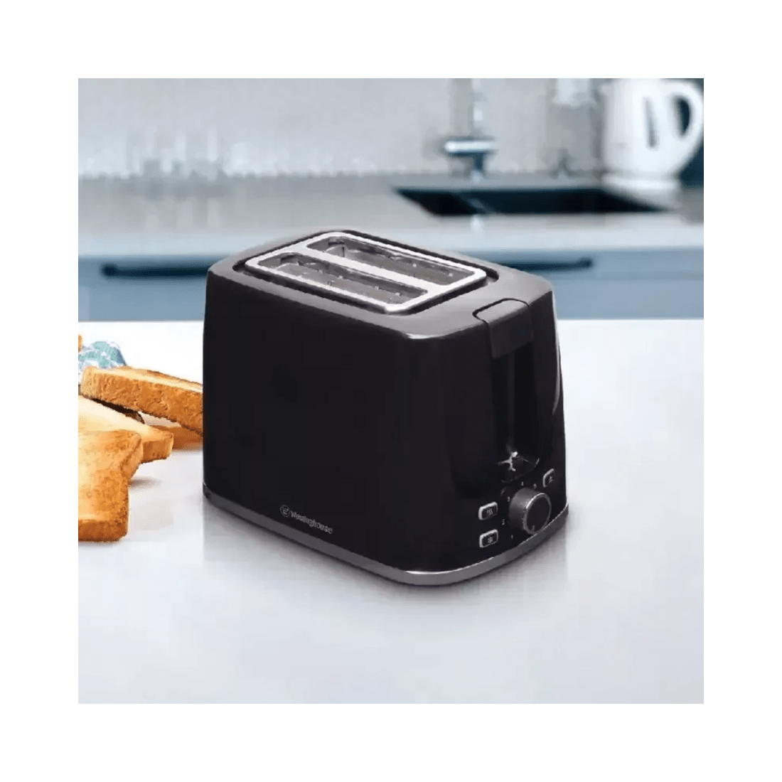 7 Westinghouse Electric Kitchen Benchtop Bread Toaster Extra-wide 2 Slice - Black, 7 of 8