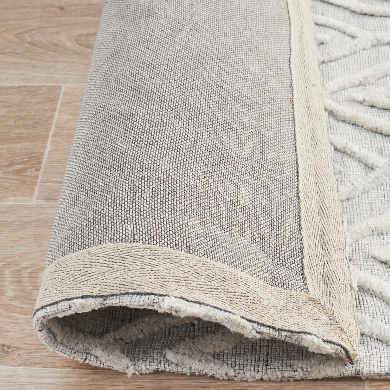 7 Common Ground Rugs Tableau 5050 400x300cm - Extra Extra Large Hand Loomed Wool Floor Rug - White, 7 of 7