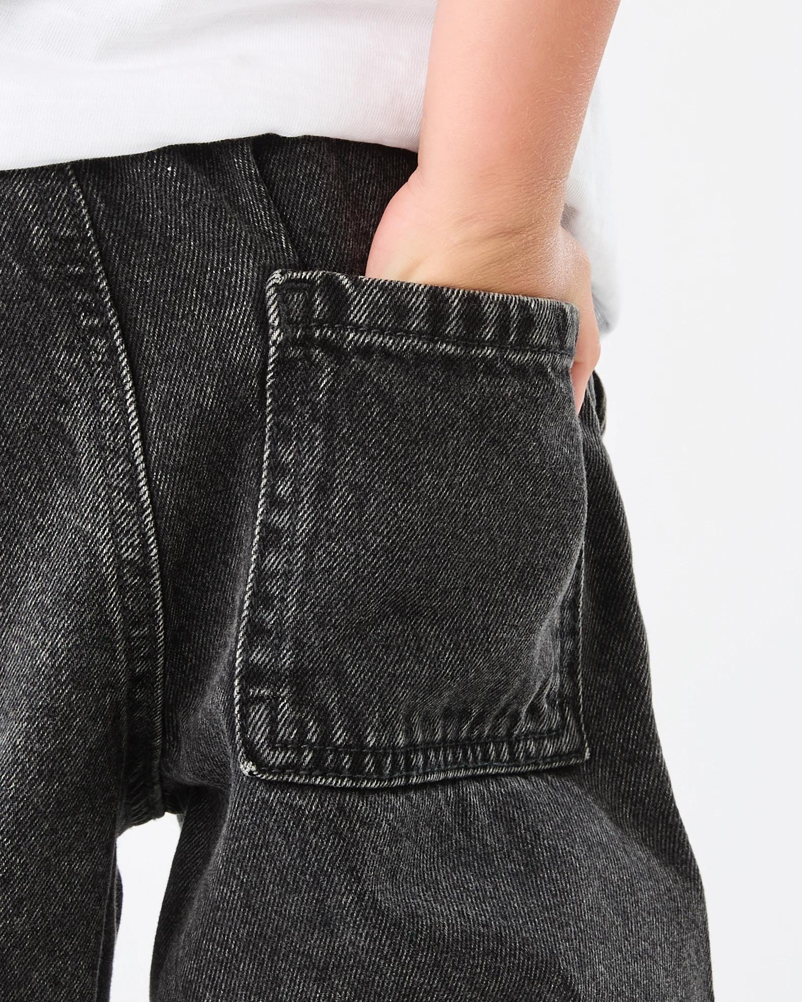 5 Denim Cargo Pants Black Wash, 5 of 8