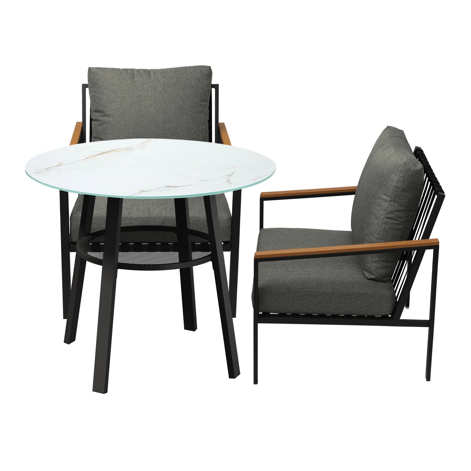 3 Livsip 3pcs Outdoor Dining Setting Patio Furniture Bistro Set
 - Multi, 3 of 7