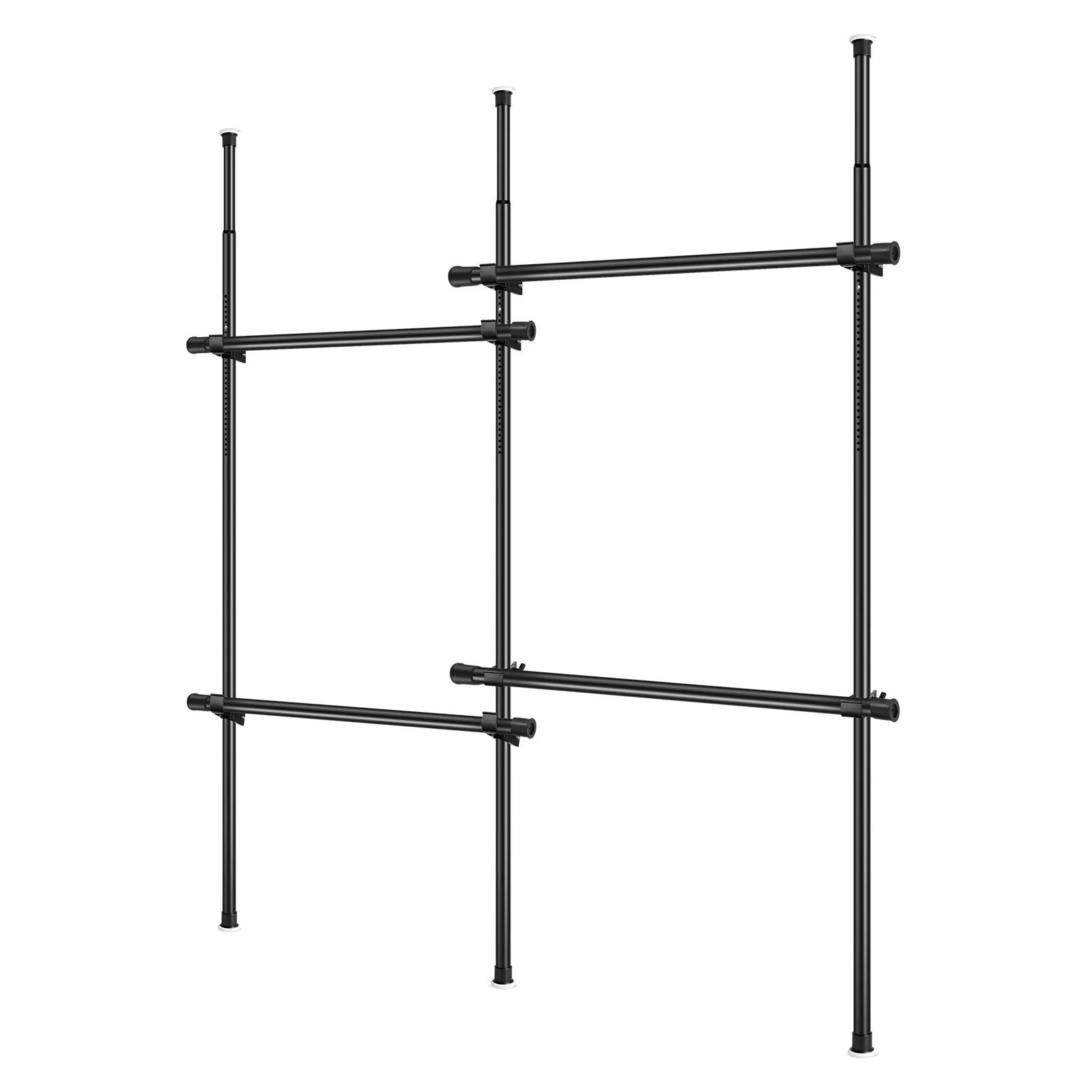 Ausway Floor-to-Ceiling Clothes Rack Adjustable Walk-In Wardrobe ...