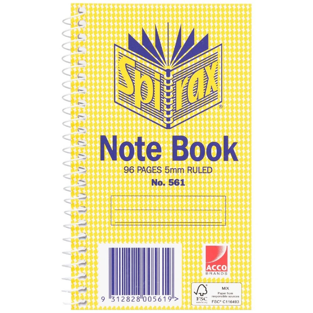 1 Spirax No. 561 Notebook 96 Page, 1 of 2