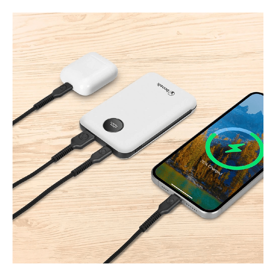 5 Bonelk Powerbank 10,000 mAh White, 5 of 6