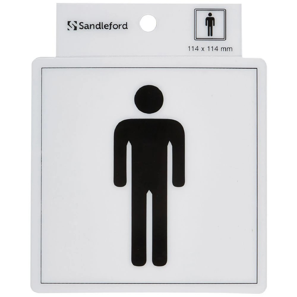 1 Sandleford Male Symbol Self-adhesive Sign, 1 of 1