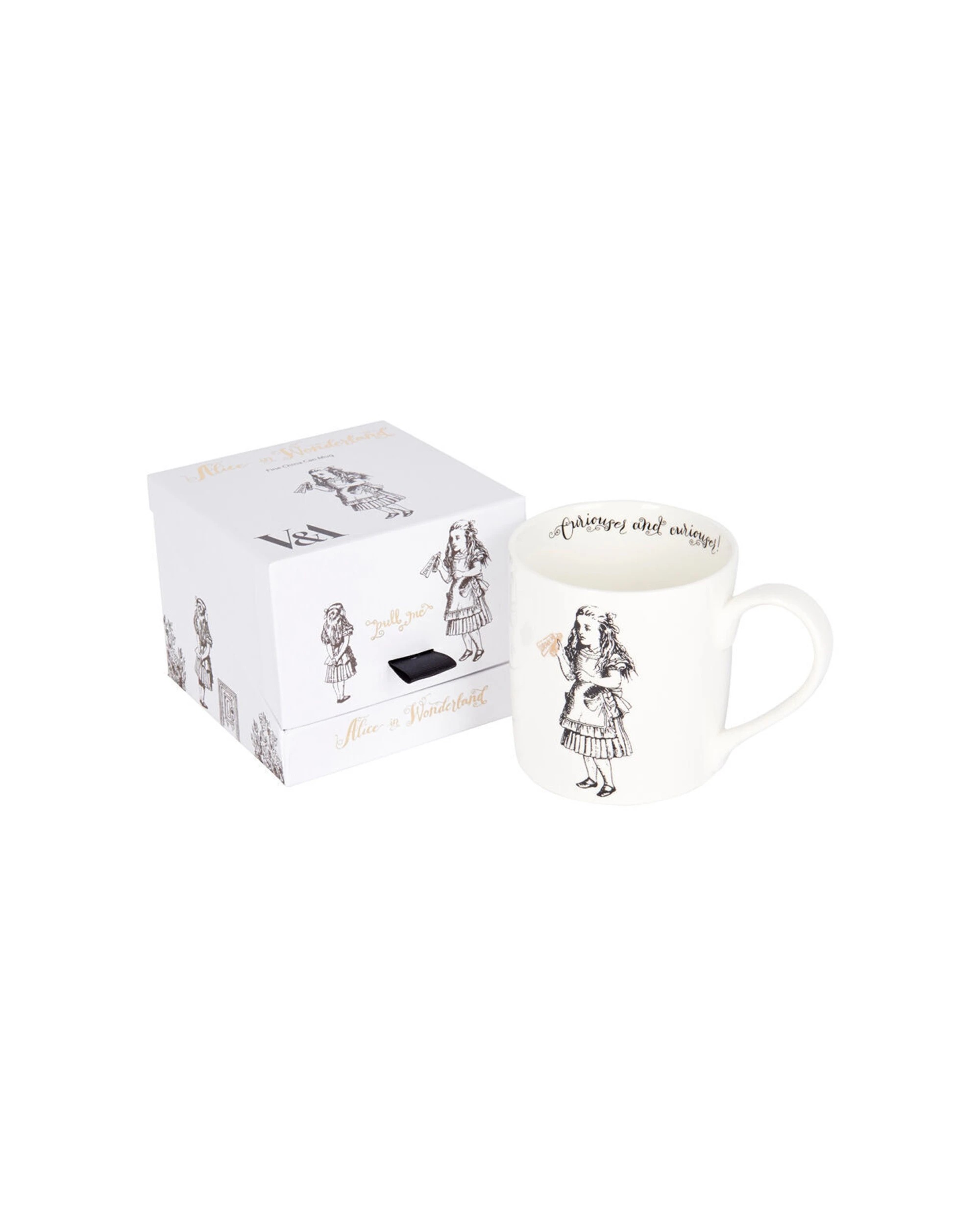 6 Mikasa 2PK V&A  Alice In Wonderland Coffee Drinking Mug Fine China Set 350mL - Alice - White, 6 of 6