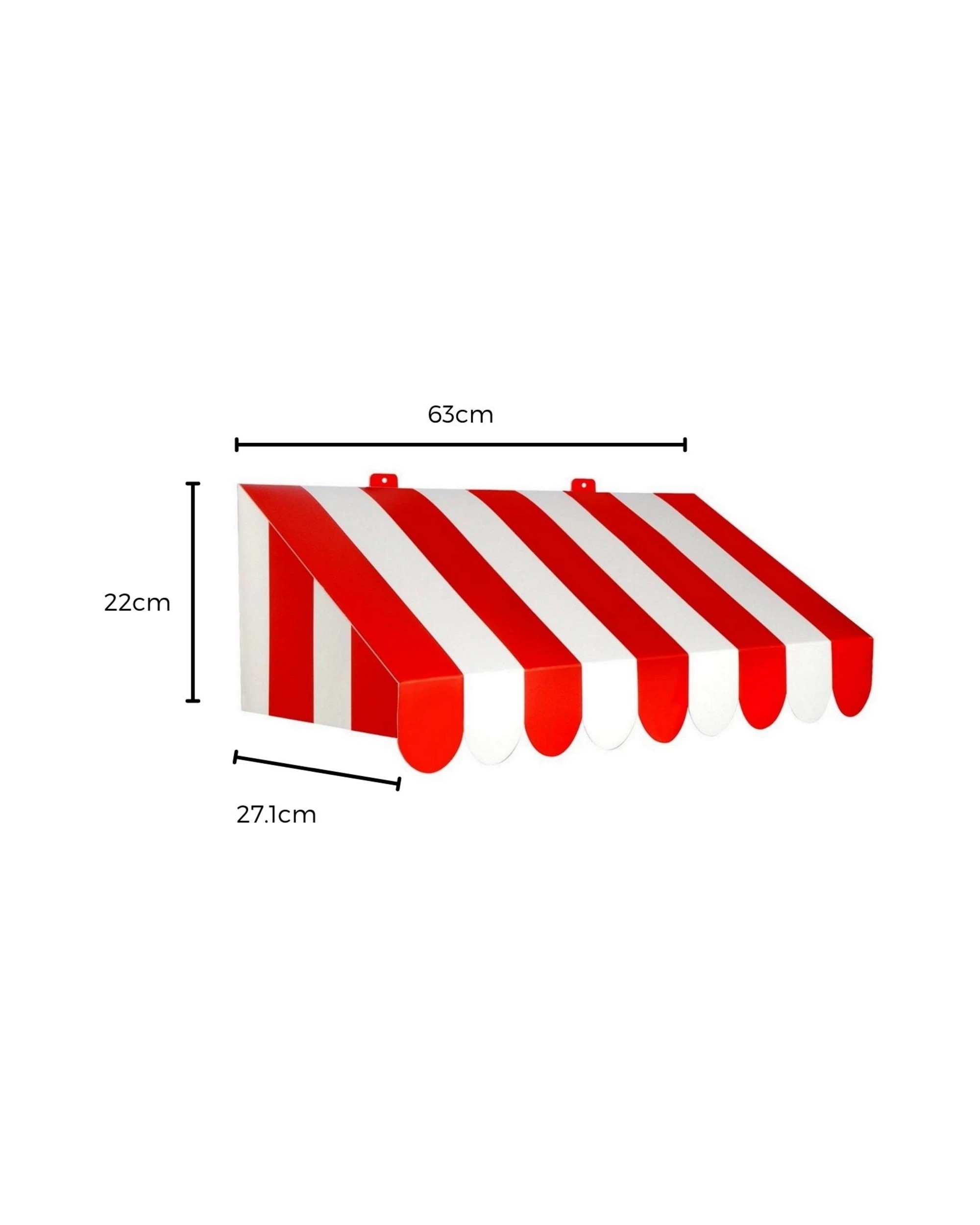2 Beistle 3D Red and White Awning Wall Decoration, 2 of 2