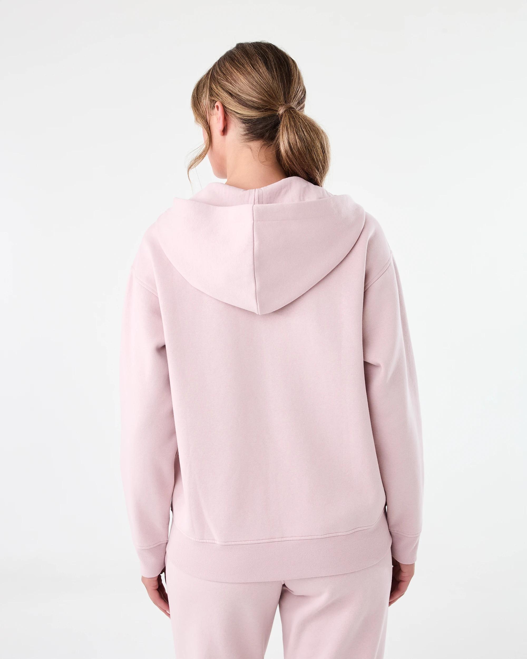 4 Active Womens Essential Zip Through Hoodie Sol B Pink, 4 of 9